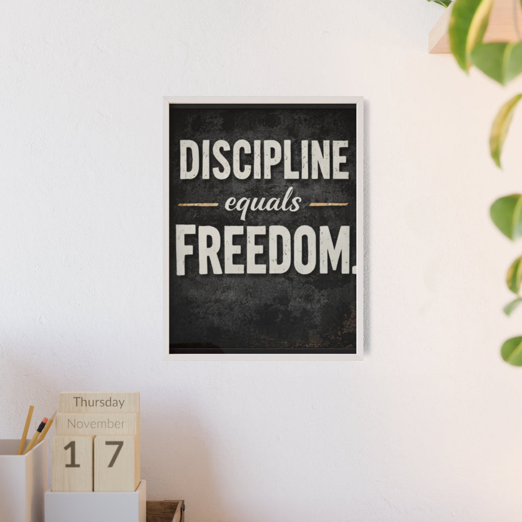 Discipline Equals Freedom Framed Poster