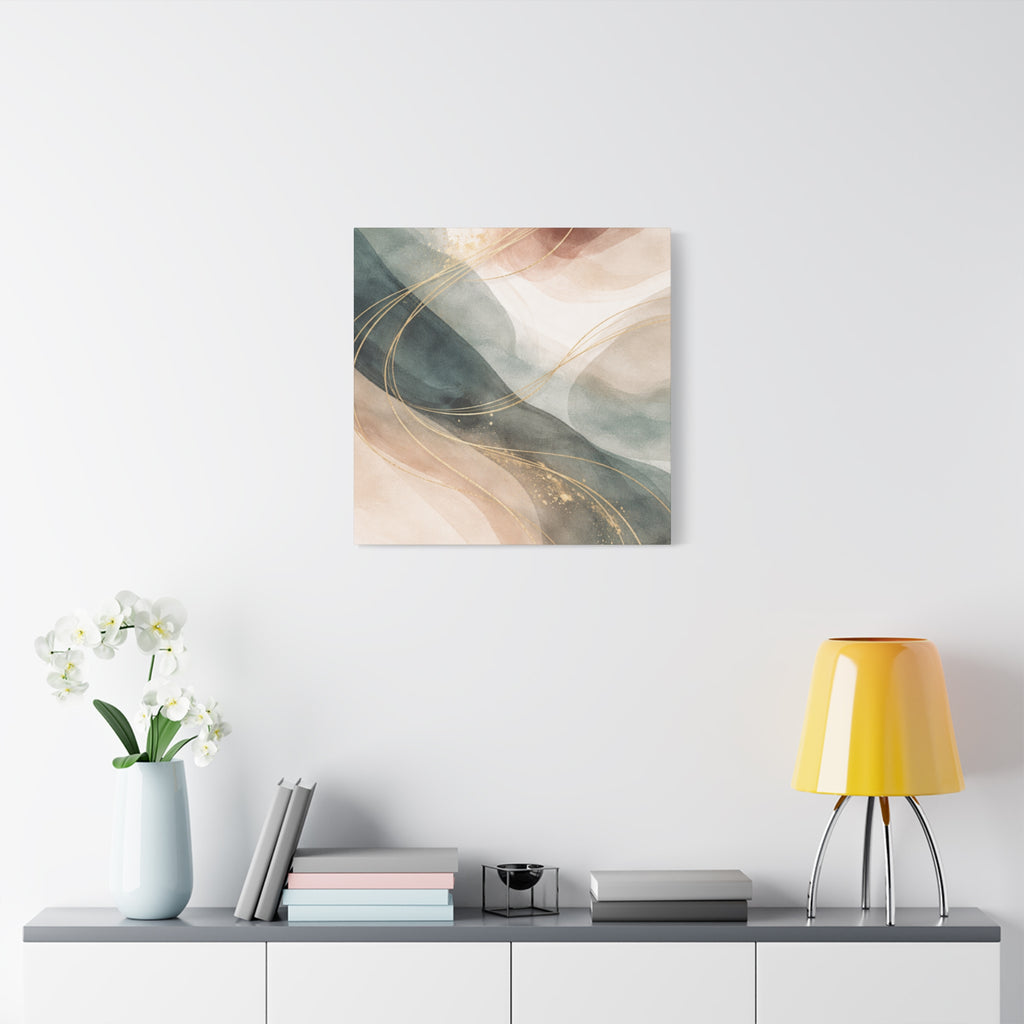 Abstract Coastal Waves Matte Canvas — Stretched Wall Art