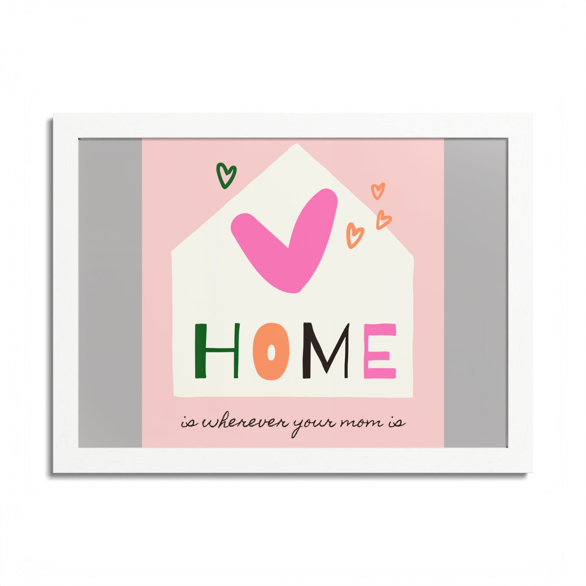 Home Is Wherever Your Mom Is - Framed Poster
