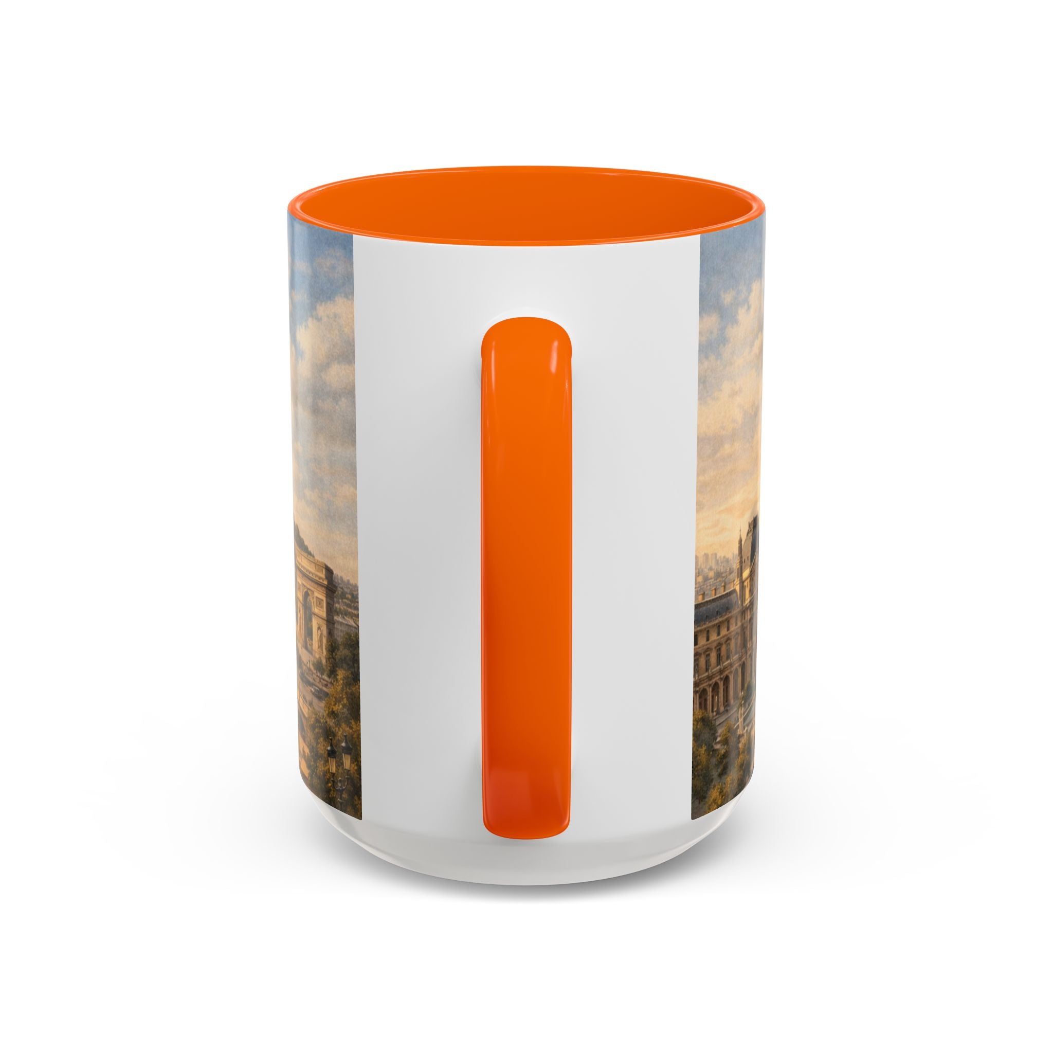 Paris Vintage Skyline Coffee Mug Eiffel Tower and Sacré‑Cœur