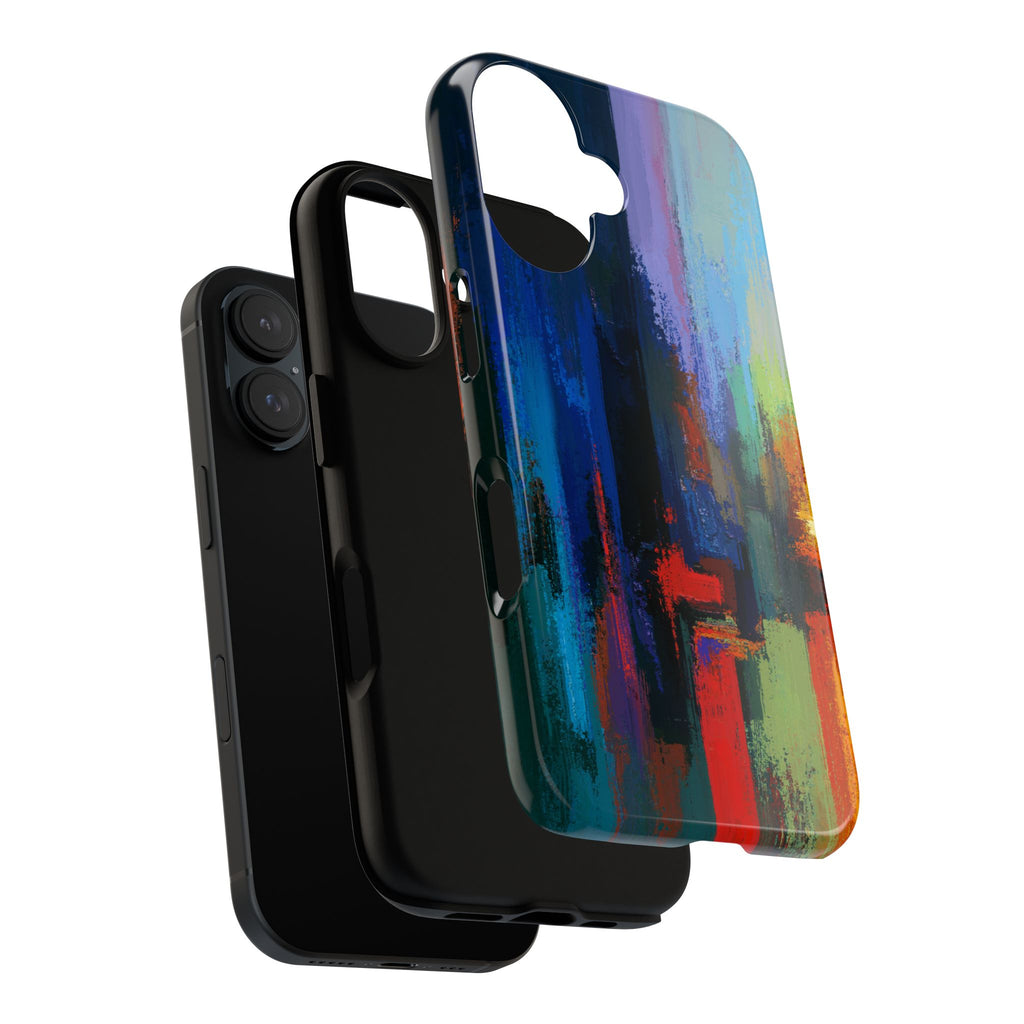 Abstract Colorblock Vibrant Protective iPhone Tough Case