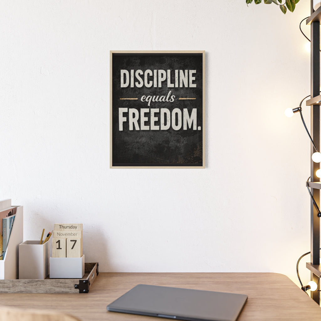 Discipline Equals Freedom Framed Poster