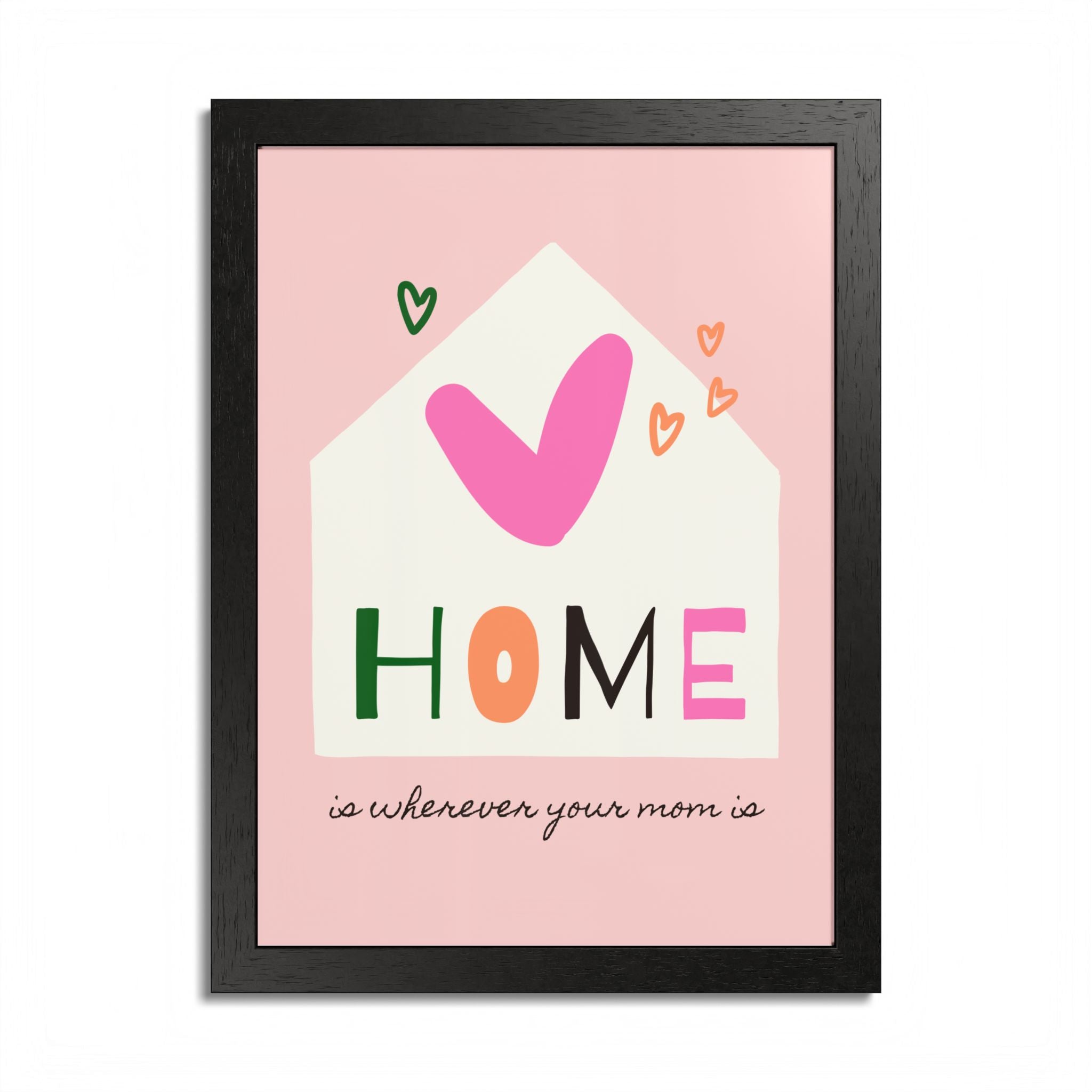 Home Is Wherever Your Mom Is - Framed Poster