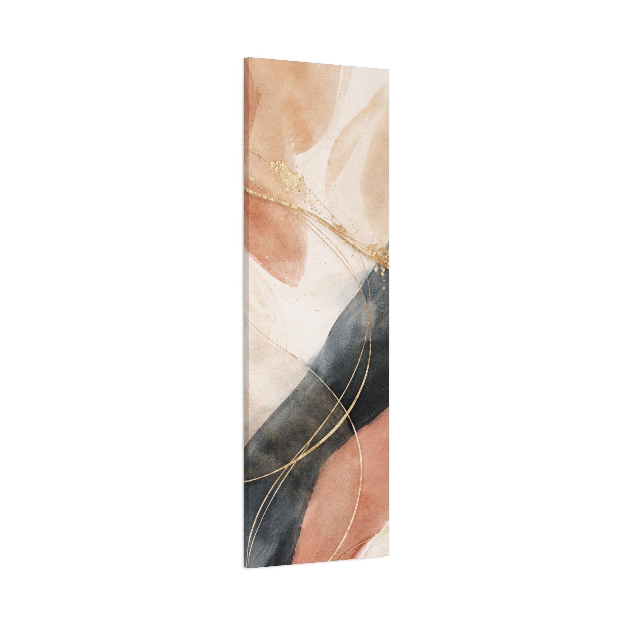 Abstract Blush & Gold Matte Canvas Print