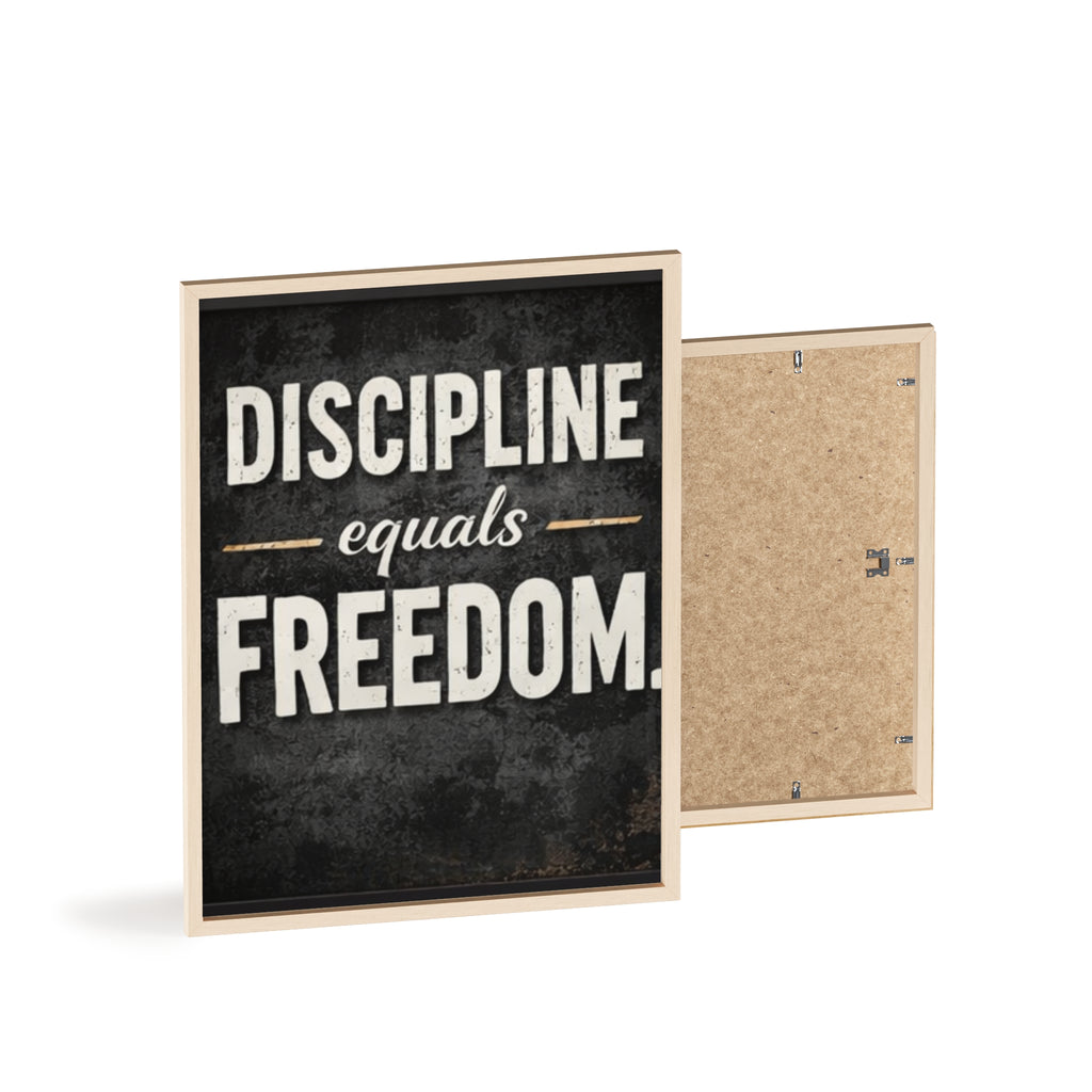 Discipline Equals Freedom Framed Poster