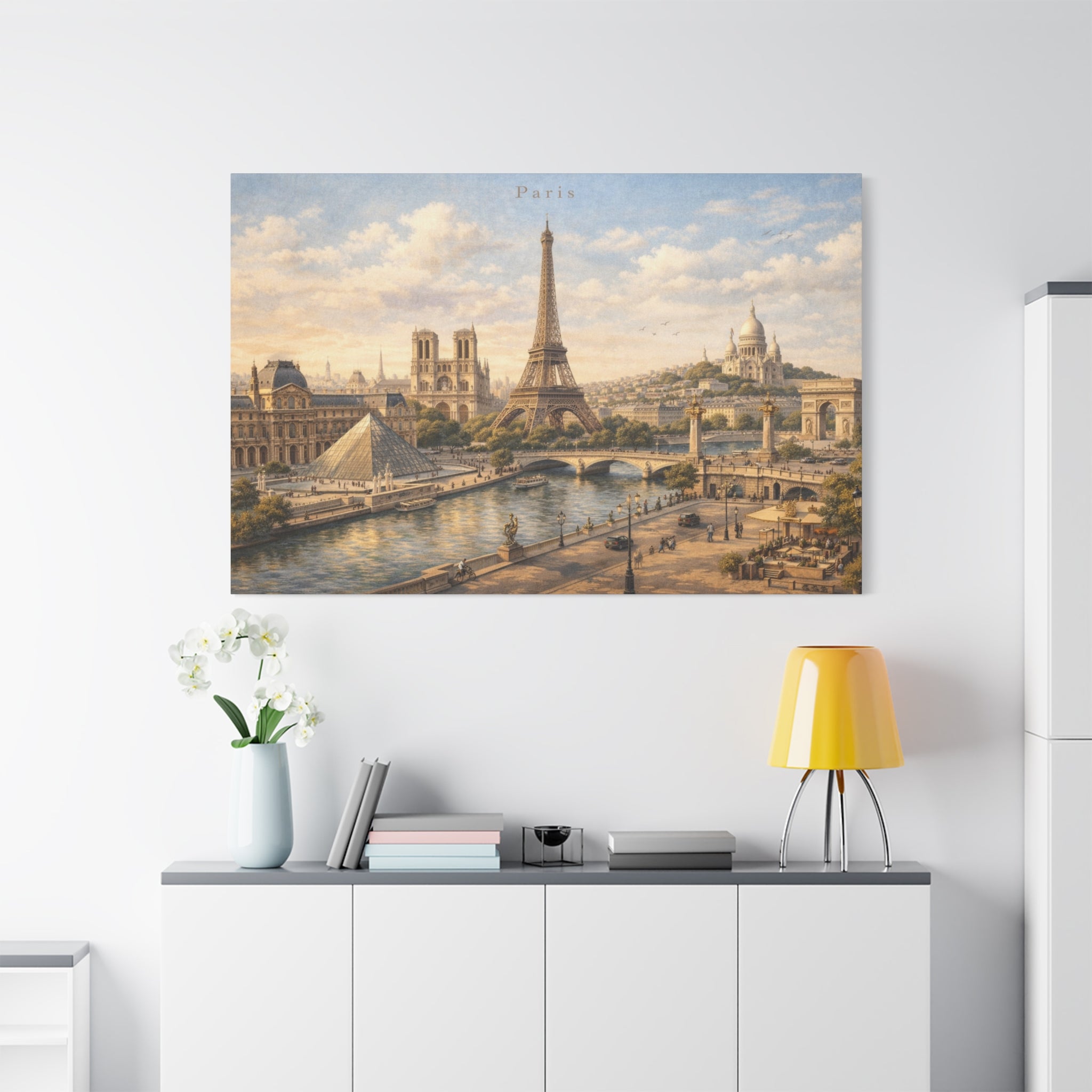 Paris Skyline Matte Canvas Wall Art