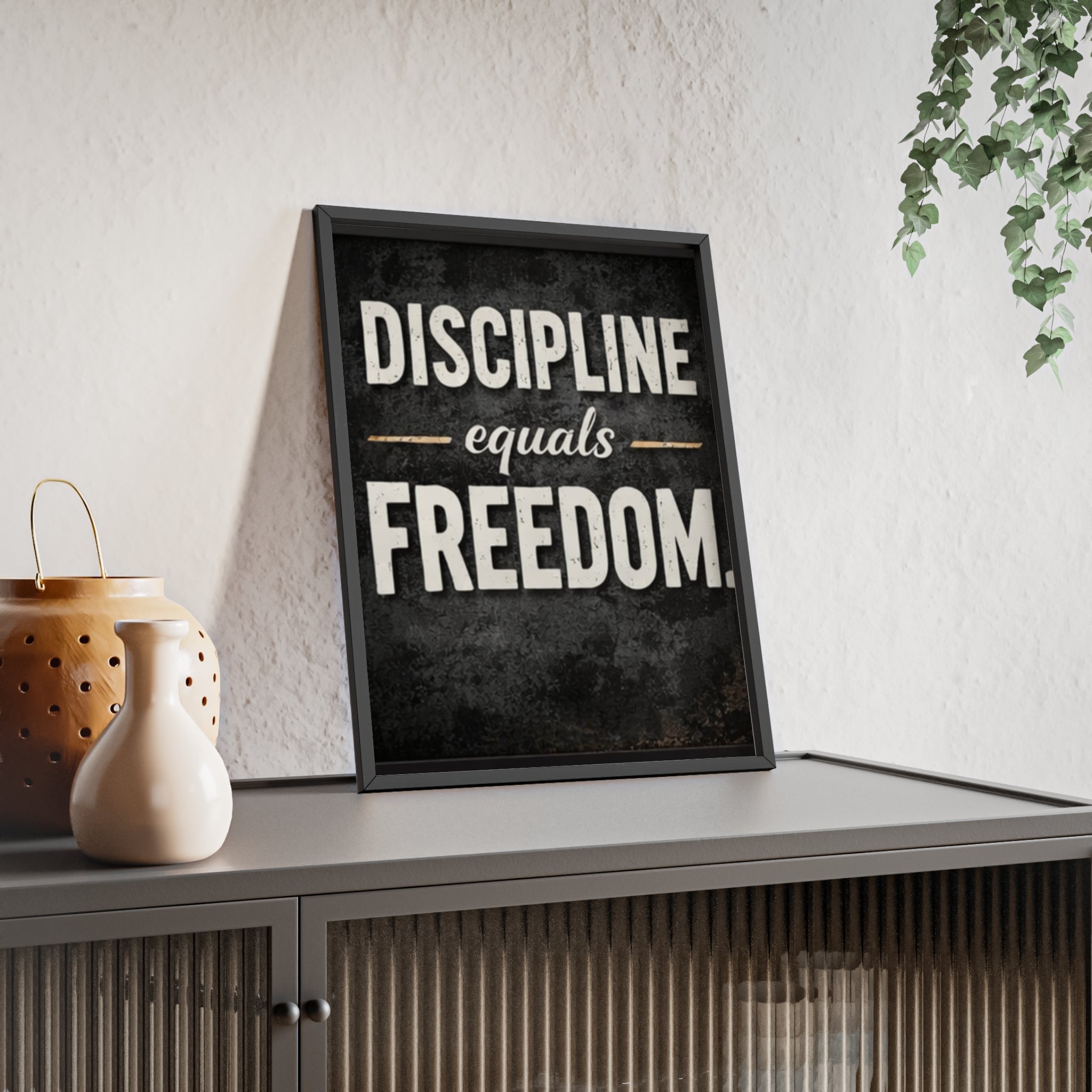 Discipline Equals Freedom Framed Poster