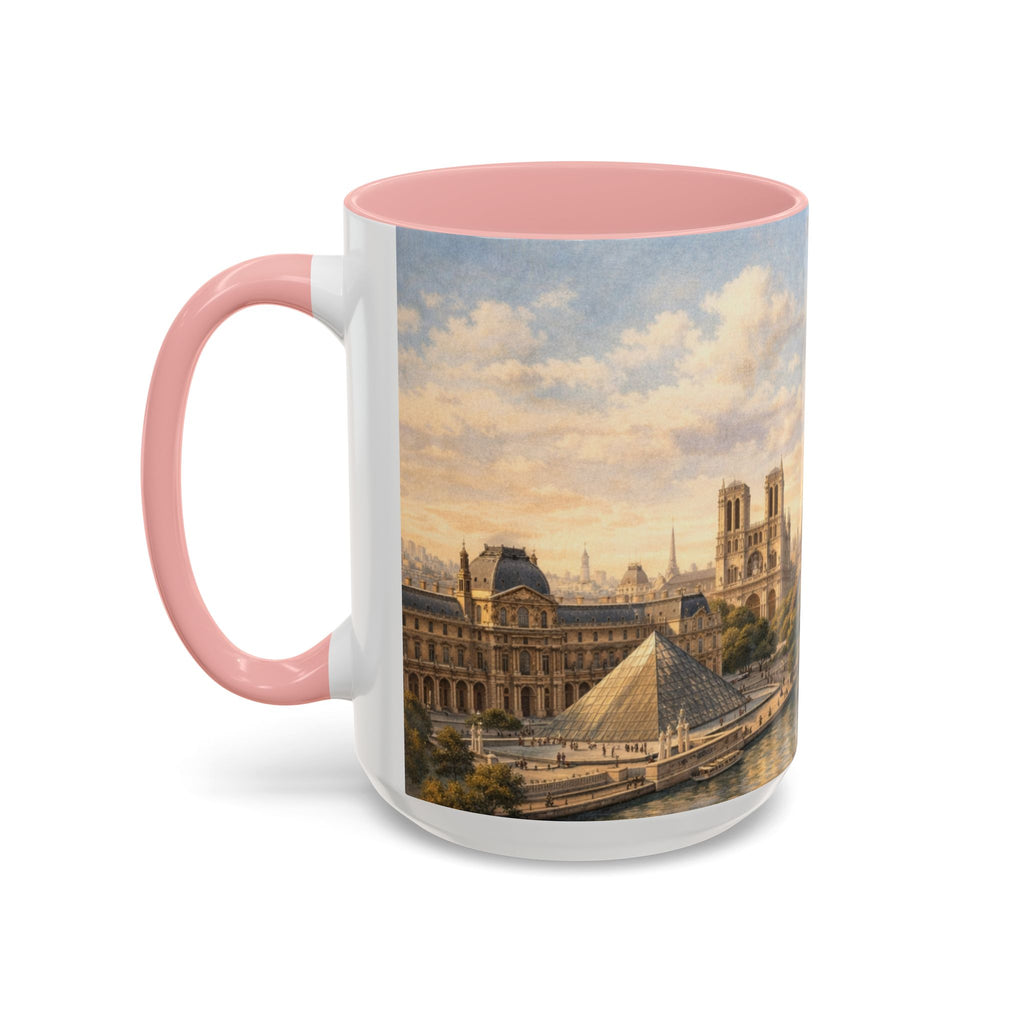 Paris Vintage Skyline Coffee Mug Eiffel Tower and Sacré‑Cœur