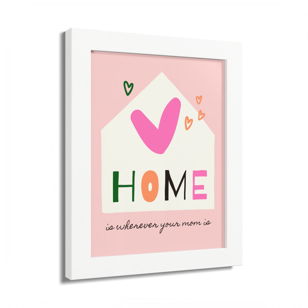 Home Is Wherever Your Mom Is - Framed Poster
