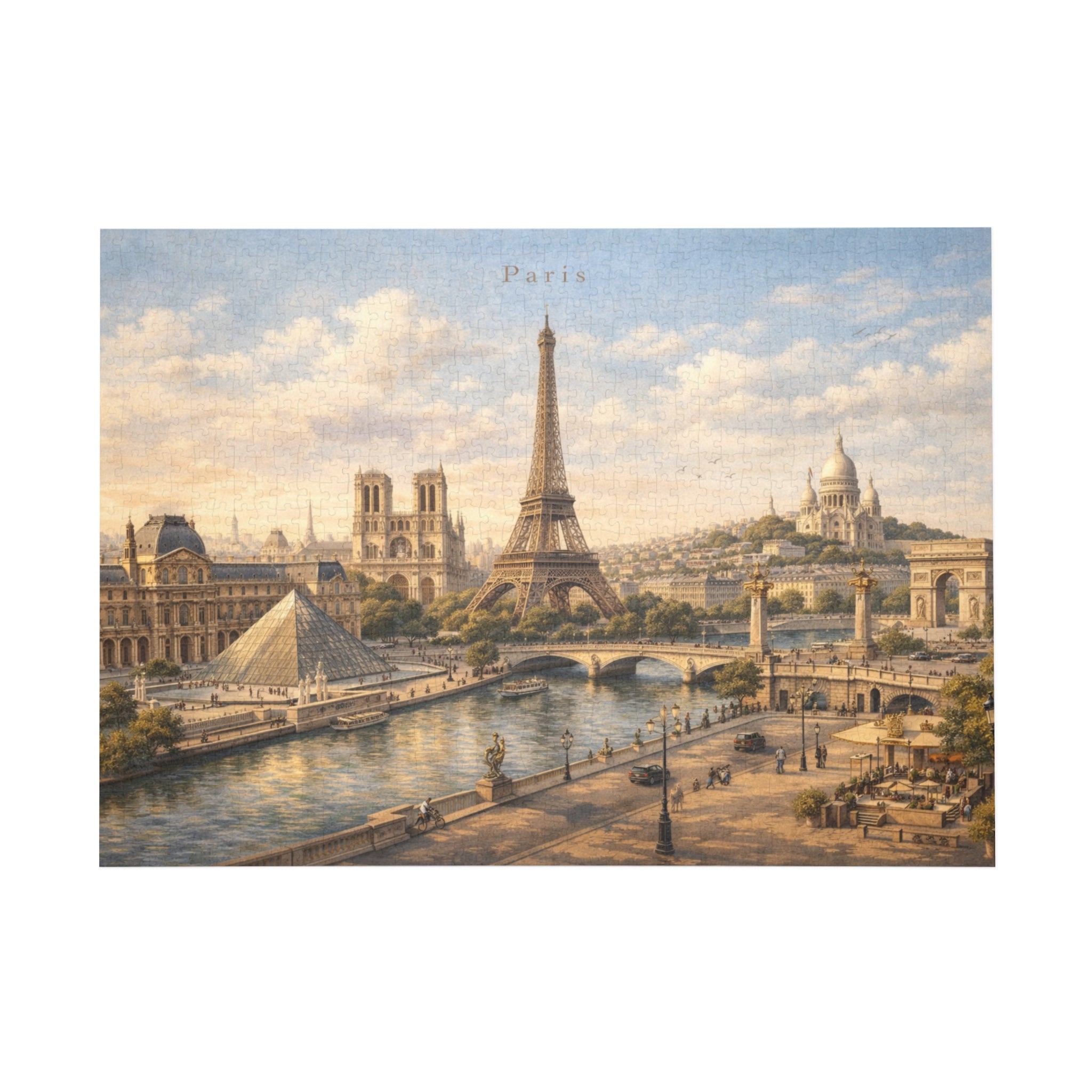 Paris Riverfront Scenic Jigsaw Puzzle