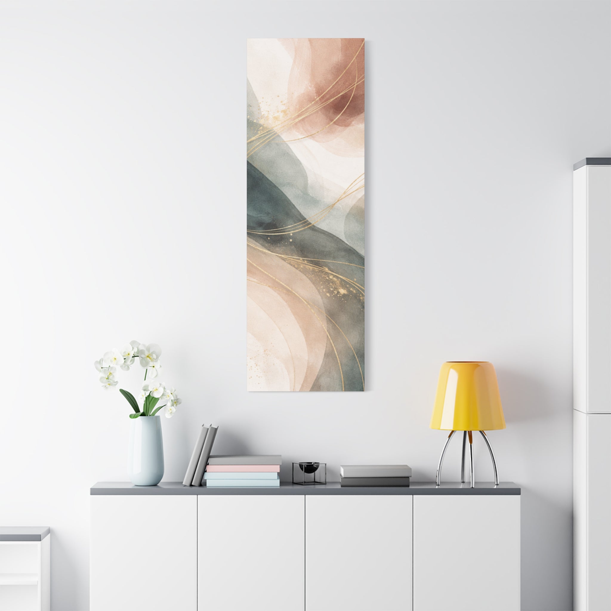 Abstract Coastal Waves Matte Canvas — Stretched Wall Art