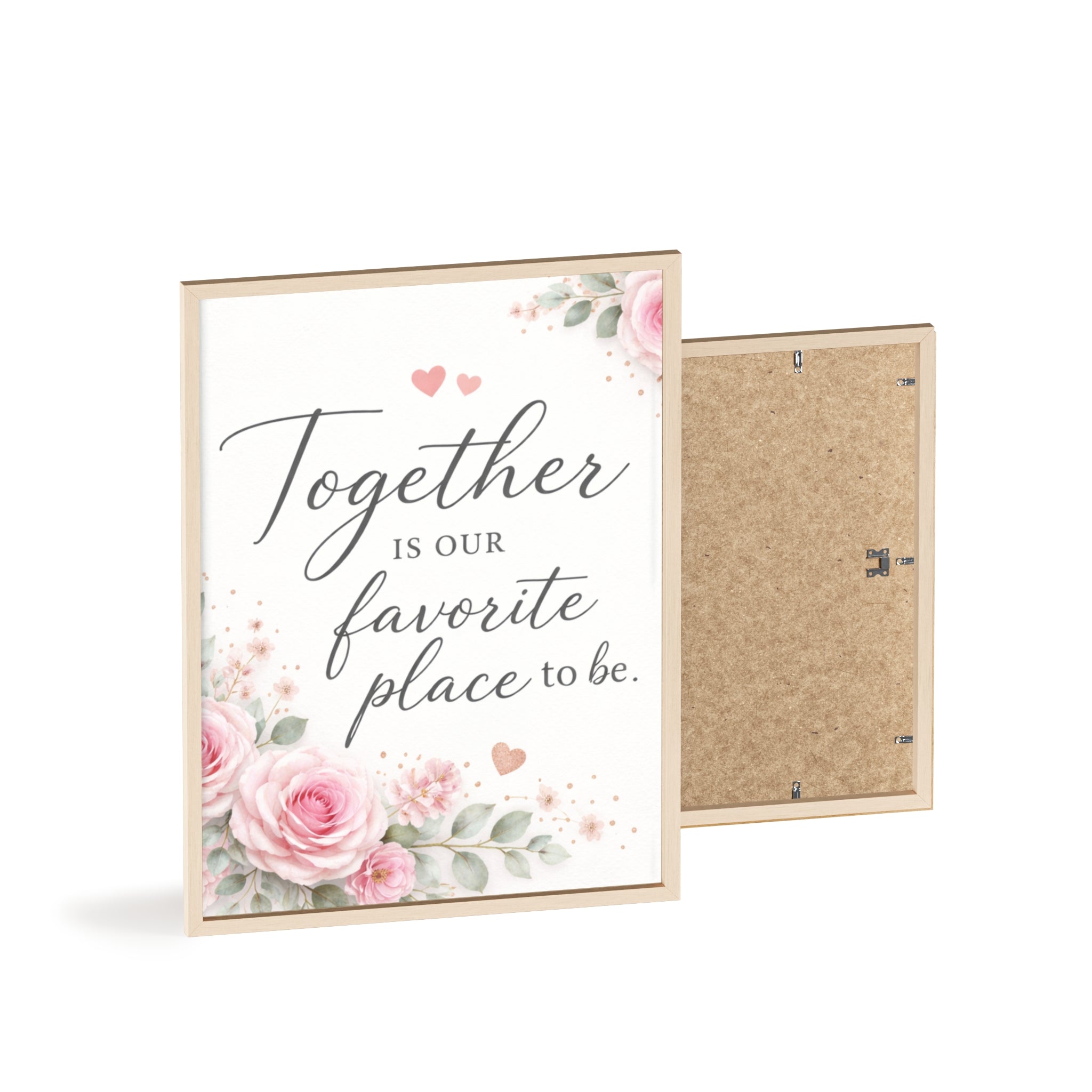 Together Is Our Favorite Place To Be Framed Floral Wall Art