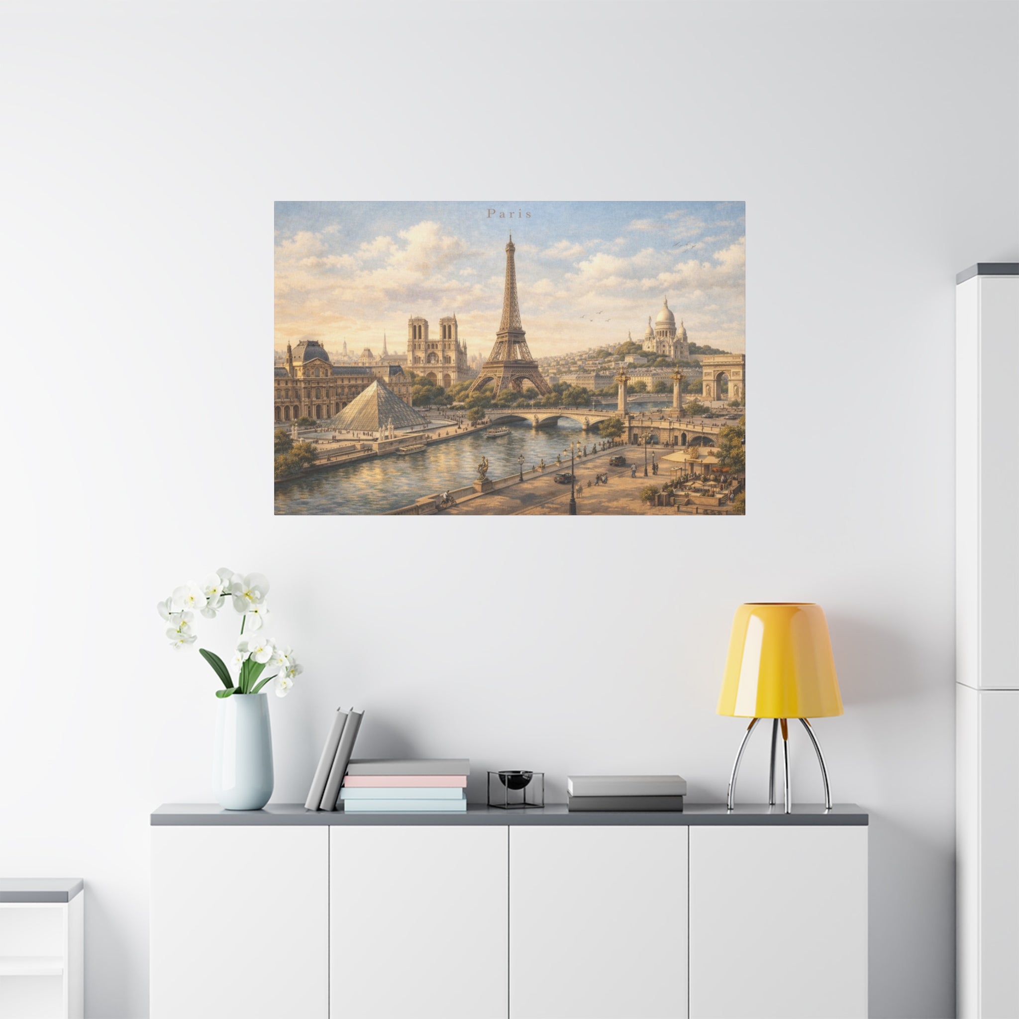 Paris Skyline Matte Canvas Wall Art
