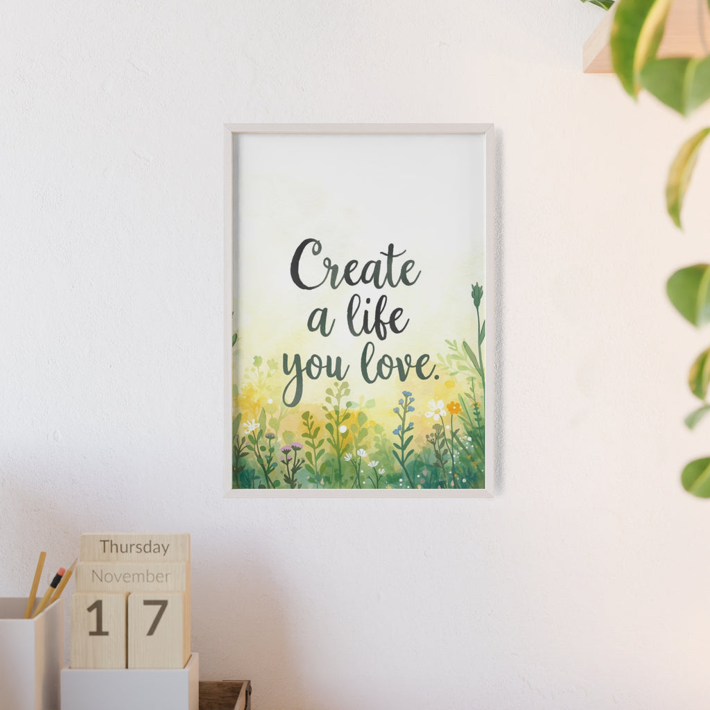 Create a Life You Love Framed Wall Art