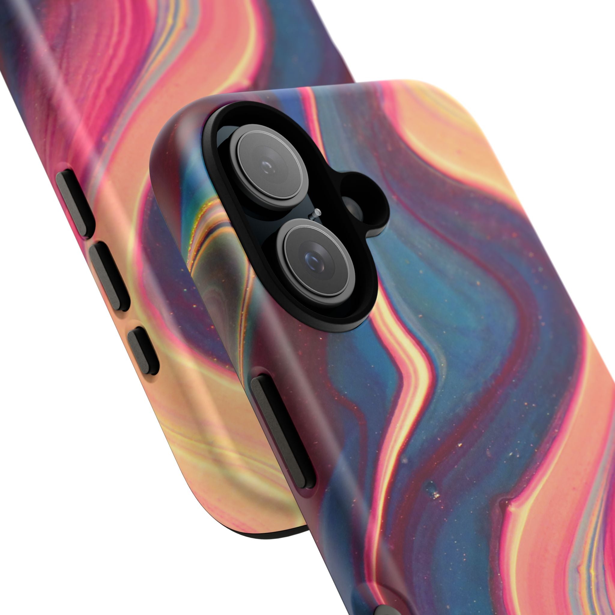 Colorful Wavy Marble Swirl Protective Phone Case