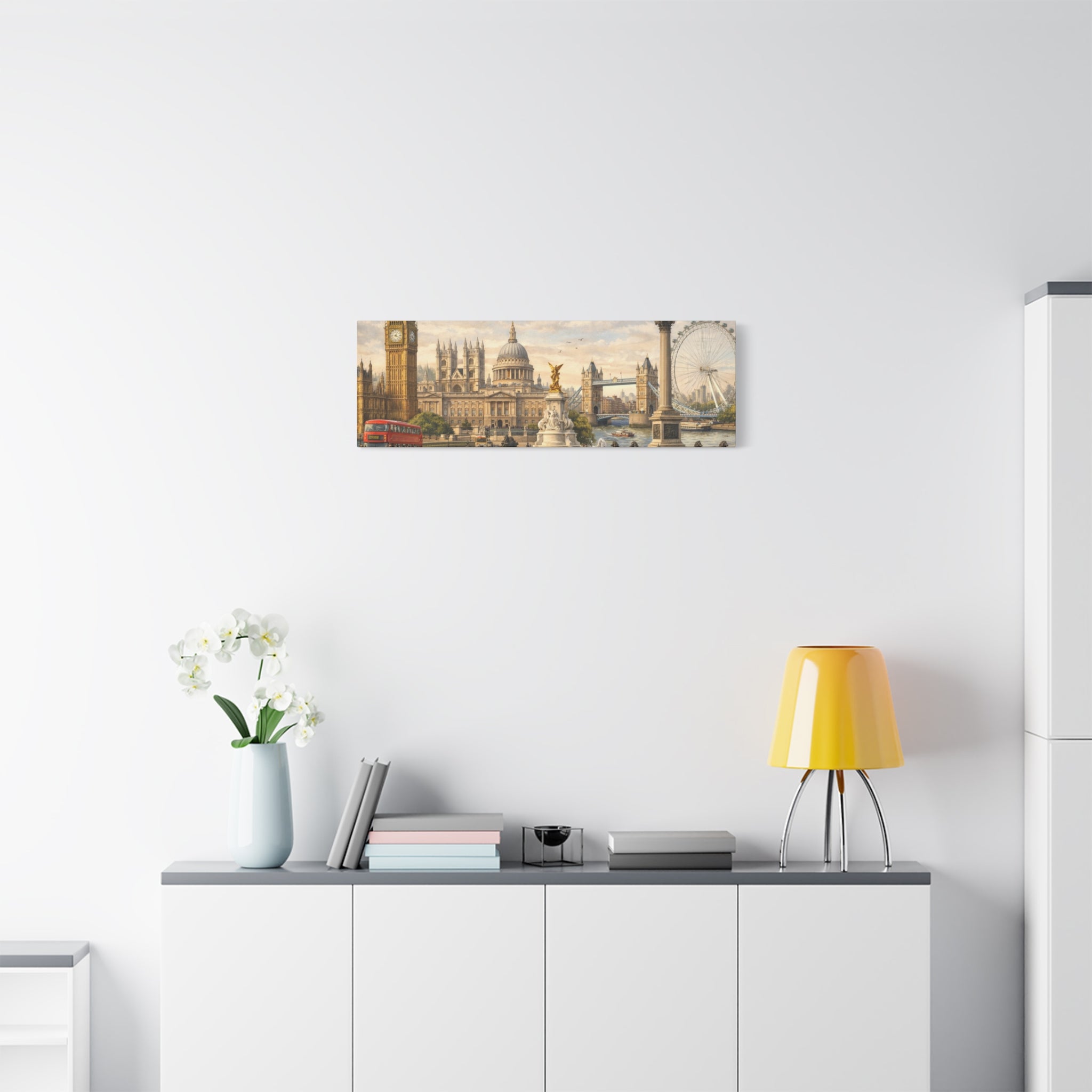 London Cityscape Matte Canvas Print Wall Art