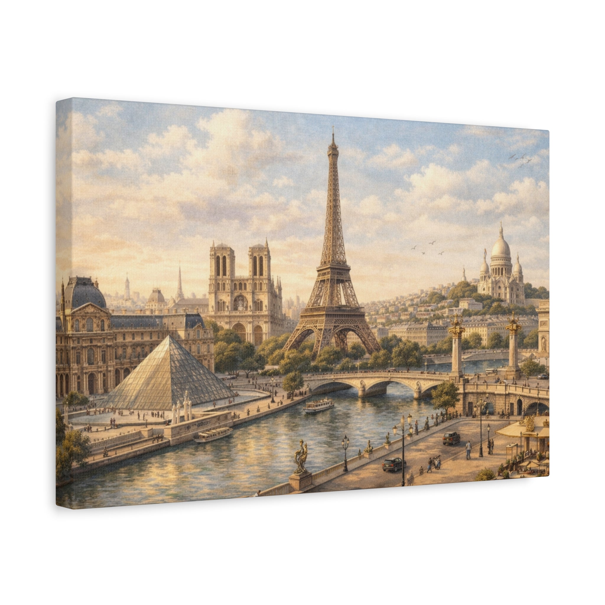 Paris Skyline Matte Canvas Wall Art