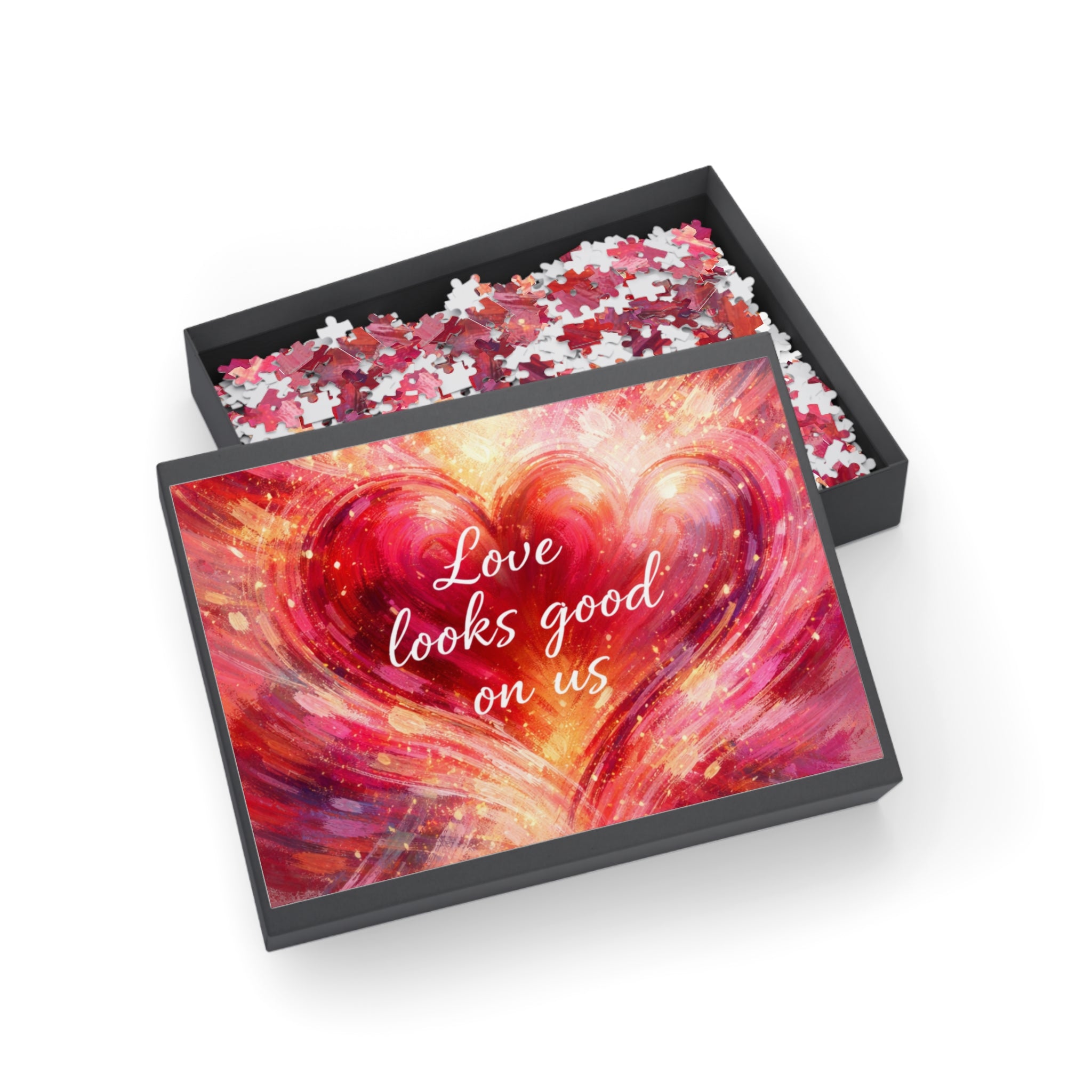 Love Looks Good On Us Romantic Heart Jigsaw Puzzle 96–1000 pcs