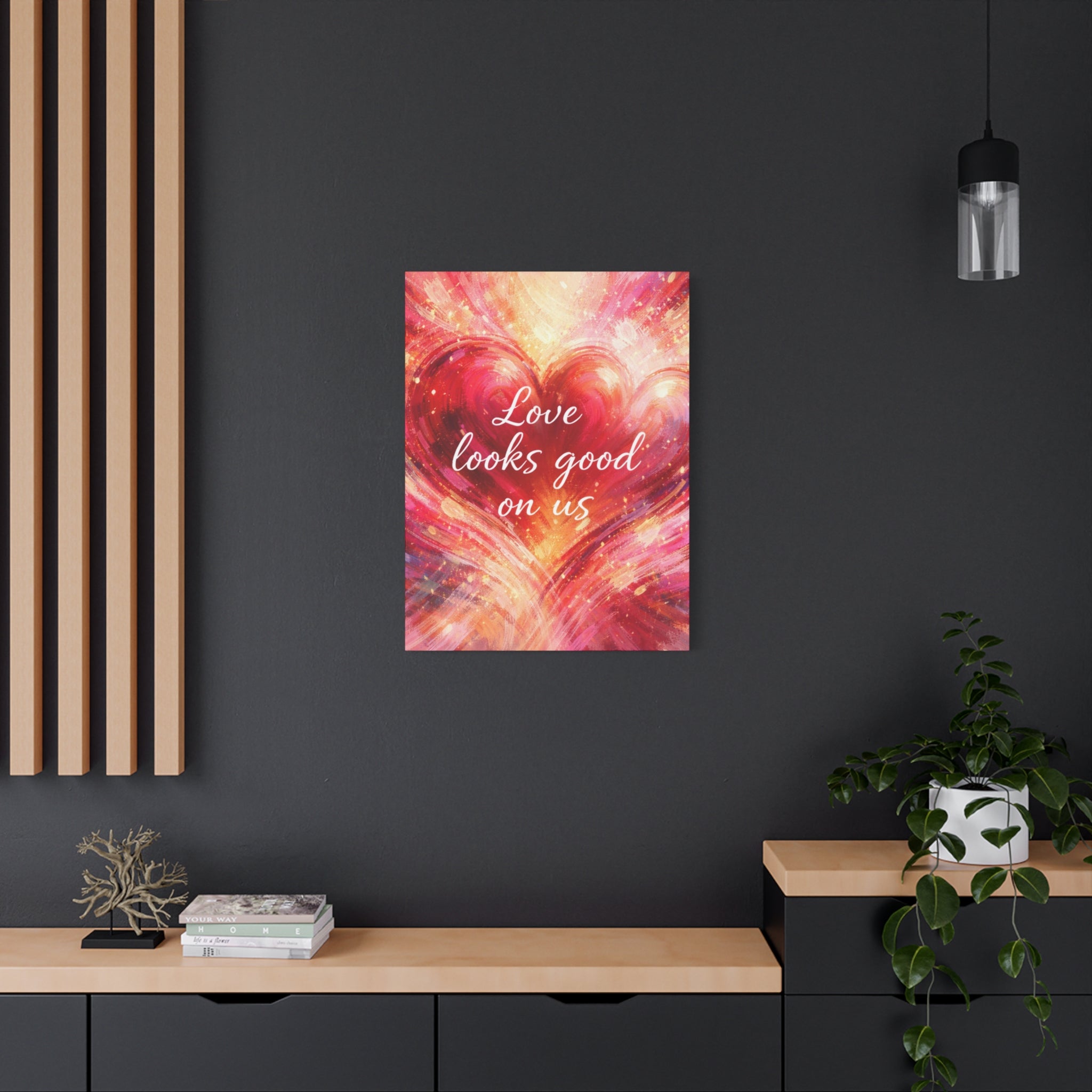 Love Looks Good On Us Matte Canvas Wall Art