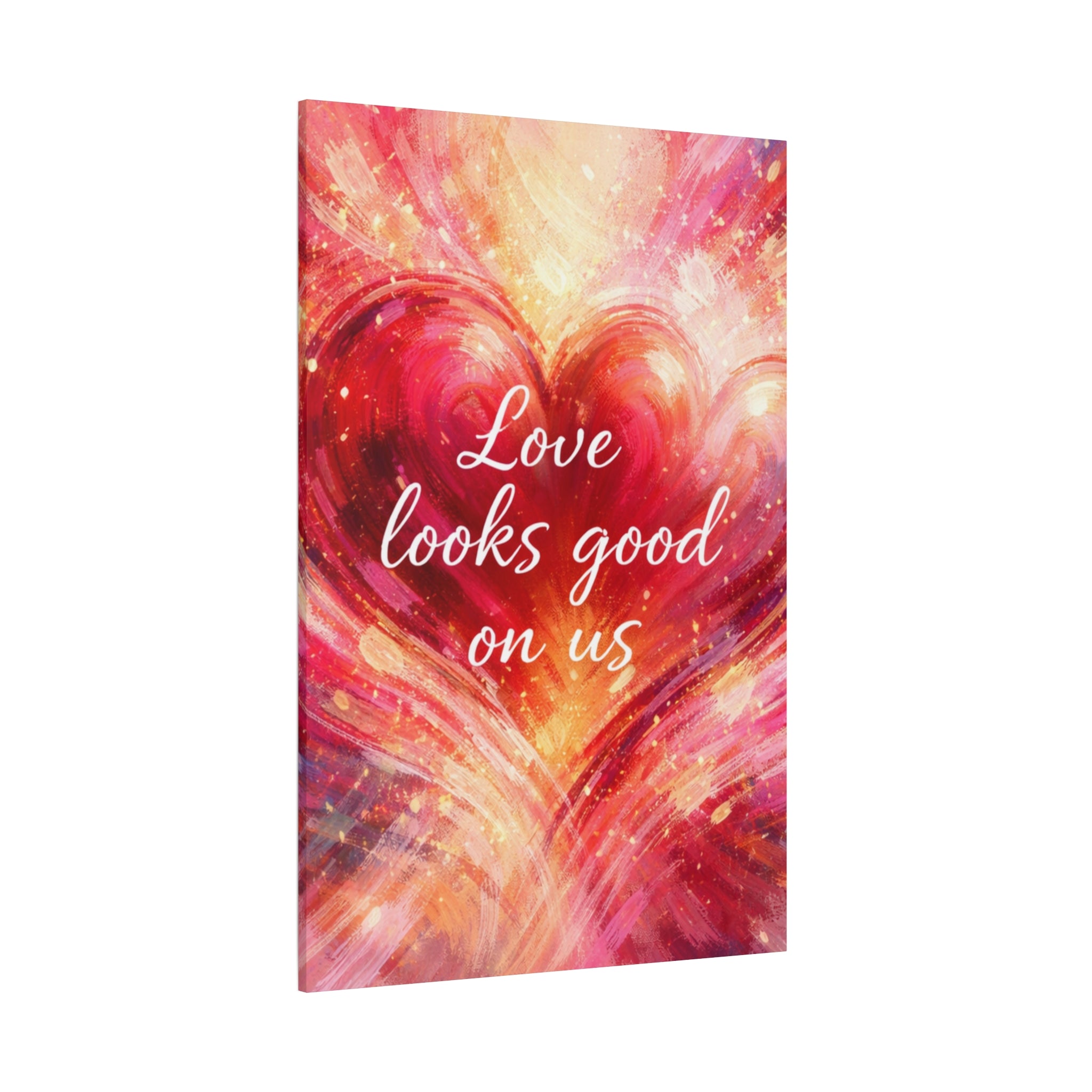 Love Looks Good On Us Matte Canvas Wall Art