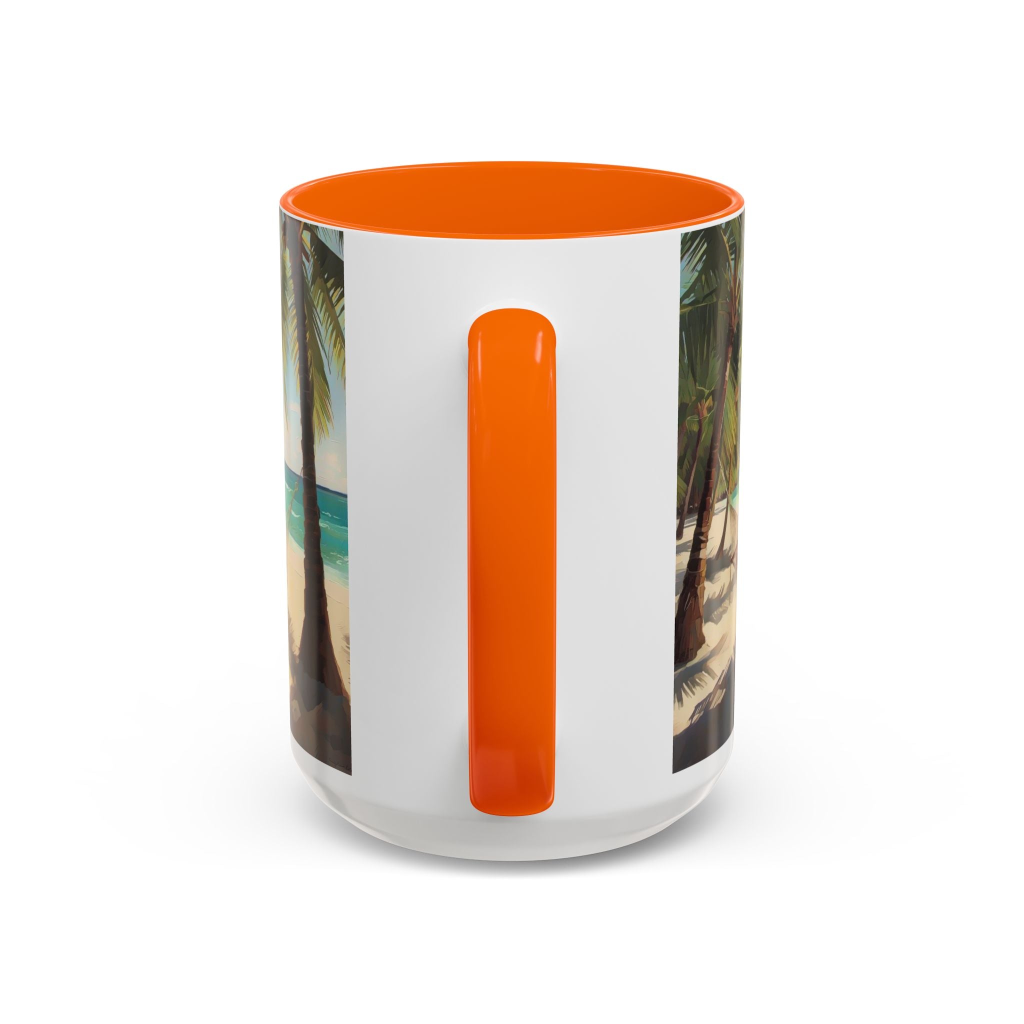 Tropical Beach Palm Trees & Hammock Coffee Mug