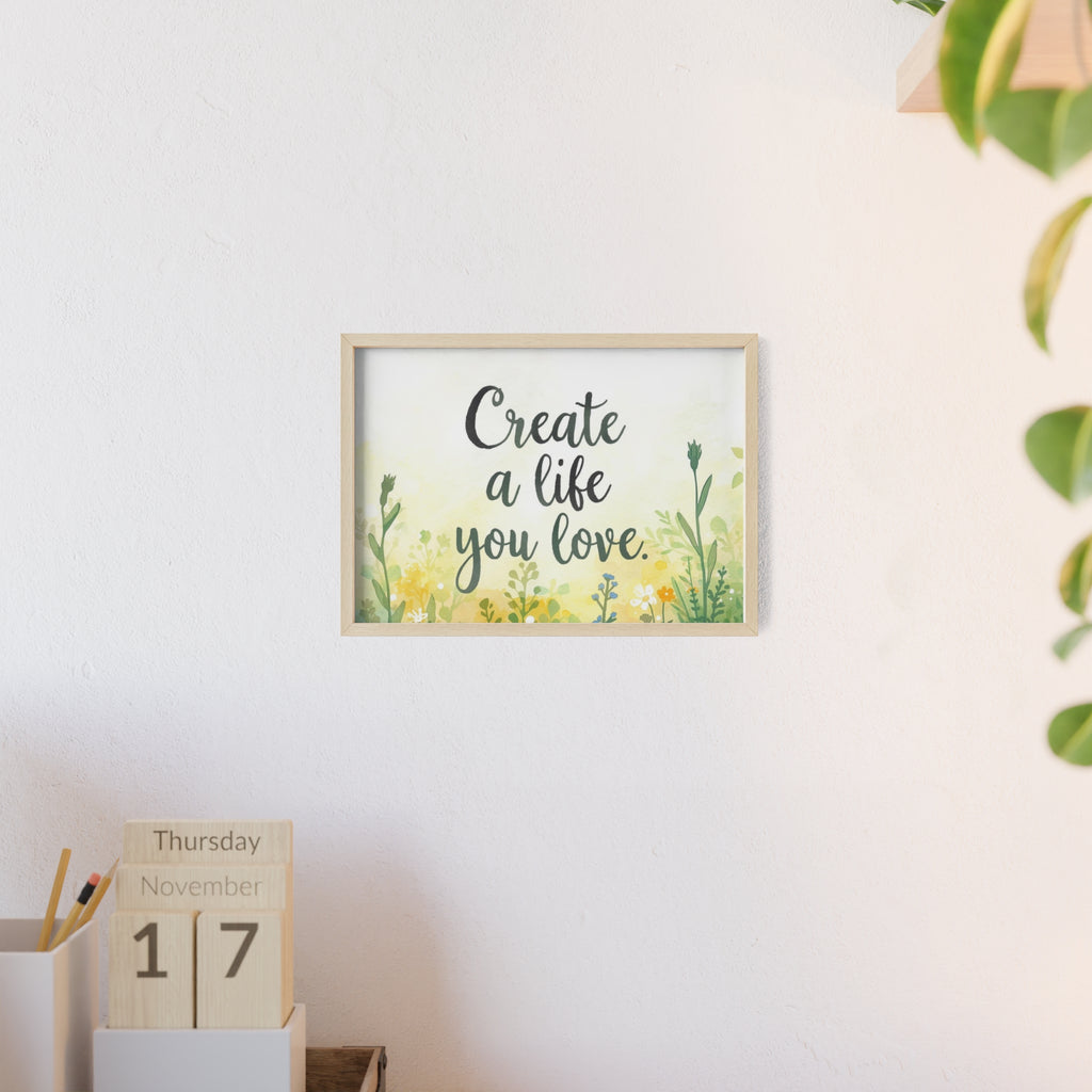 Create a Life You Love Framed Wall Art