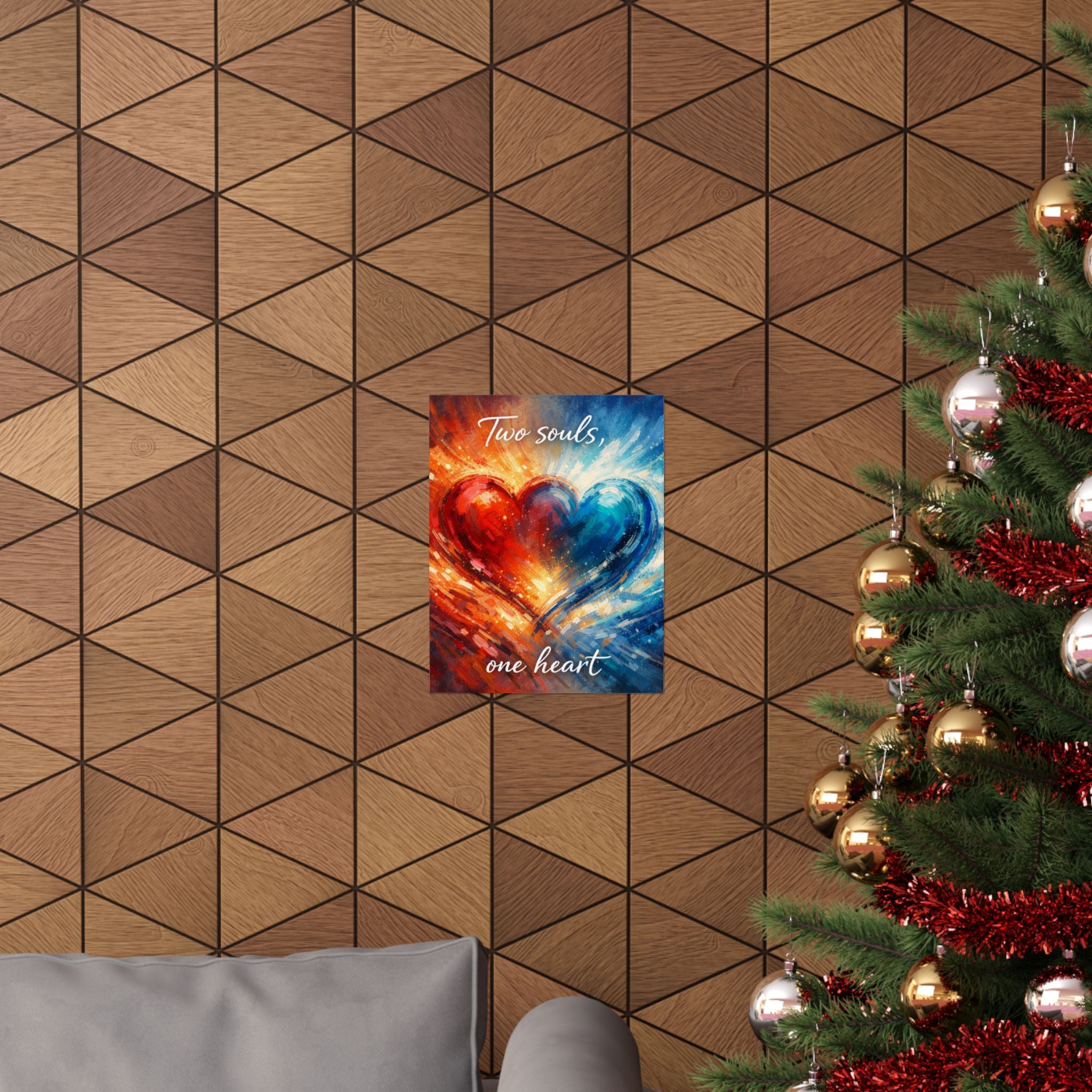 Two Souls One Heart Romantic Matte Poster