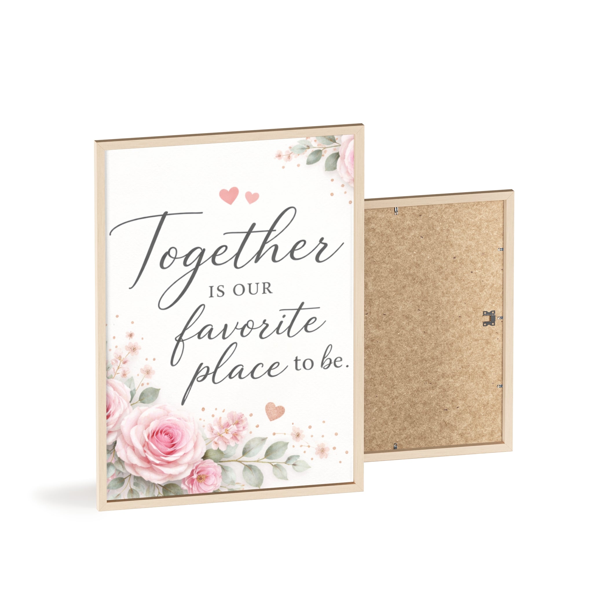 Together Is Our Favorite Place To Be Framed Floral Wall Art