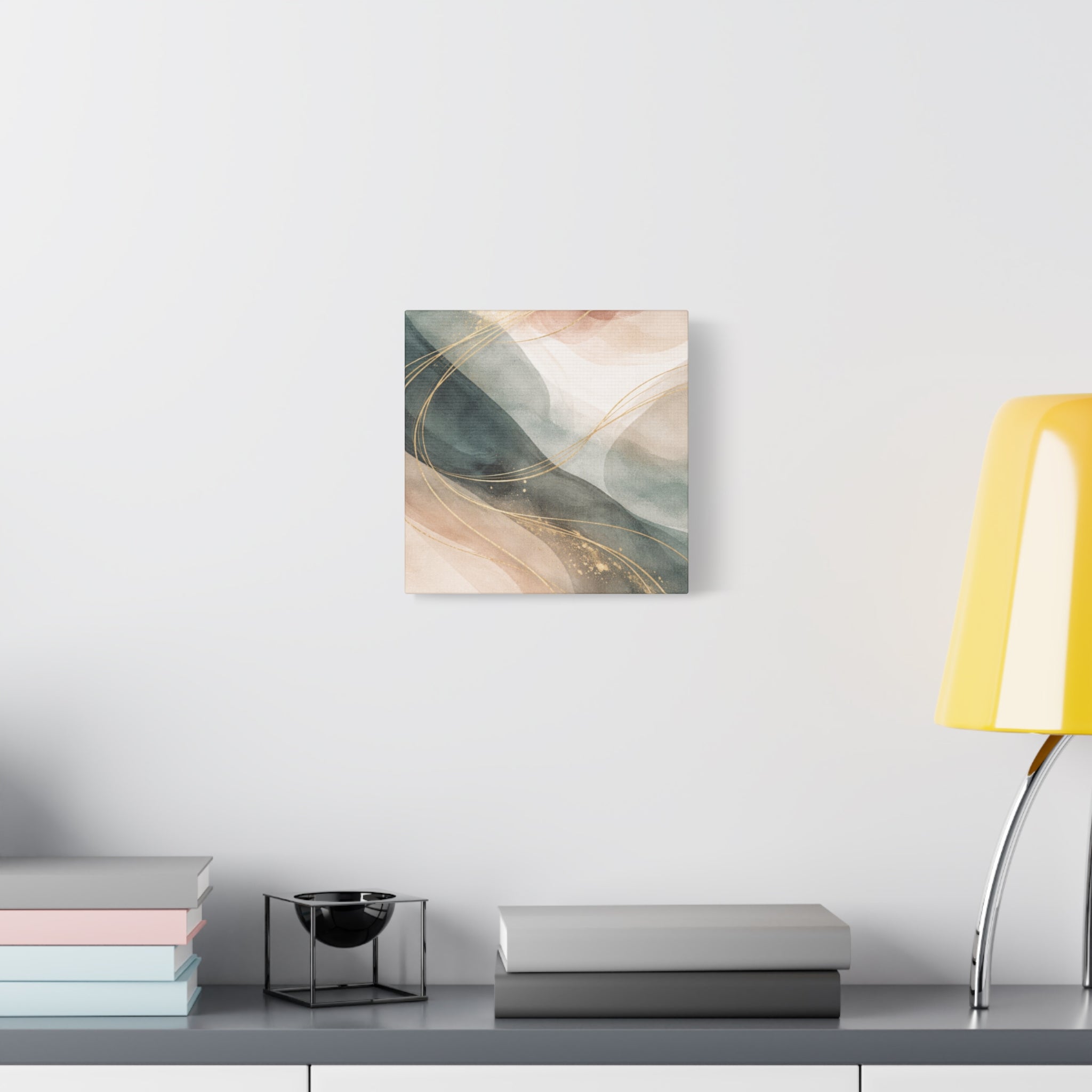 Abstract Coastal Waves Matte Canvas — Stretched Wall Art