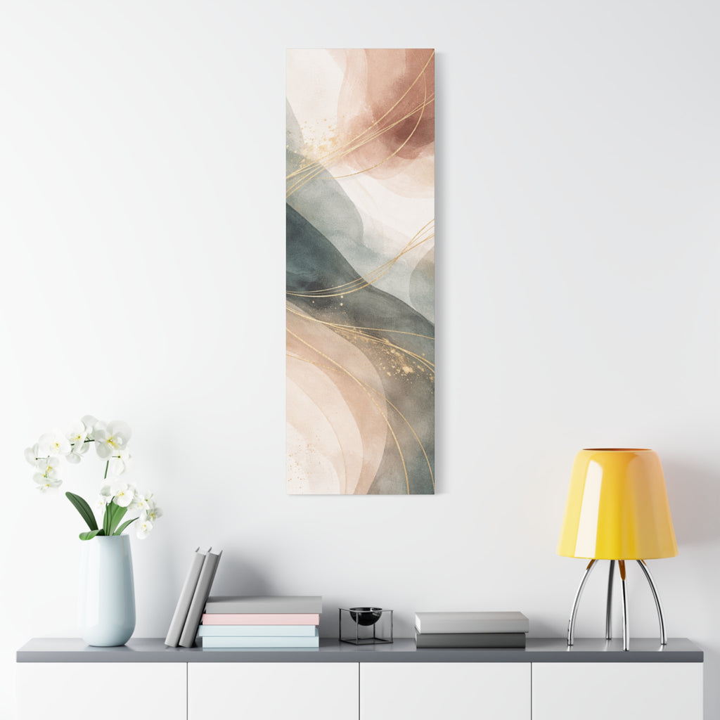Abstract Coastal Waves Matte Canvas — Stretched Wall Art