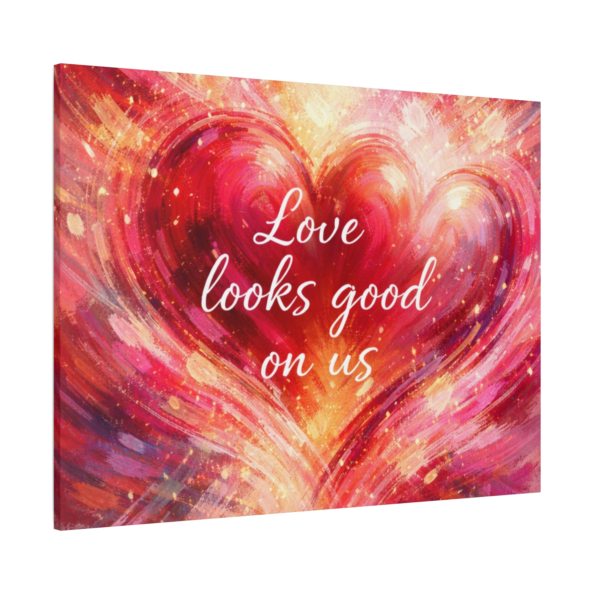 Love Looks Good On Us Matte Canvas Wall Art