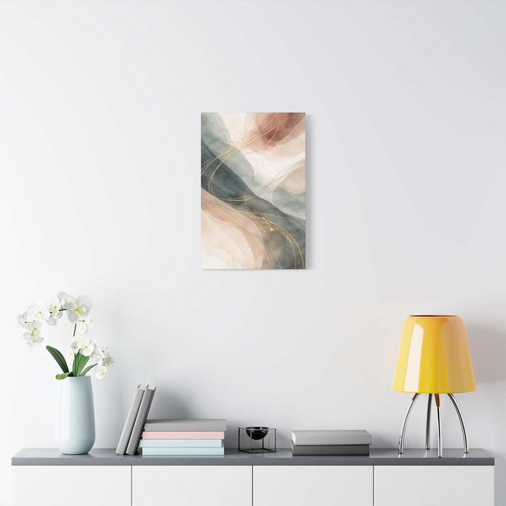 Abstract Coastal Waves Matte Canvas — Stretched Wall Art