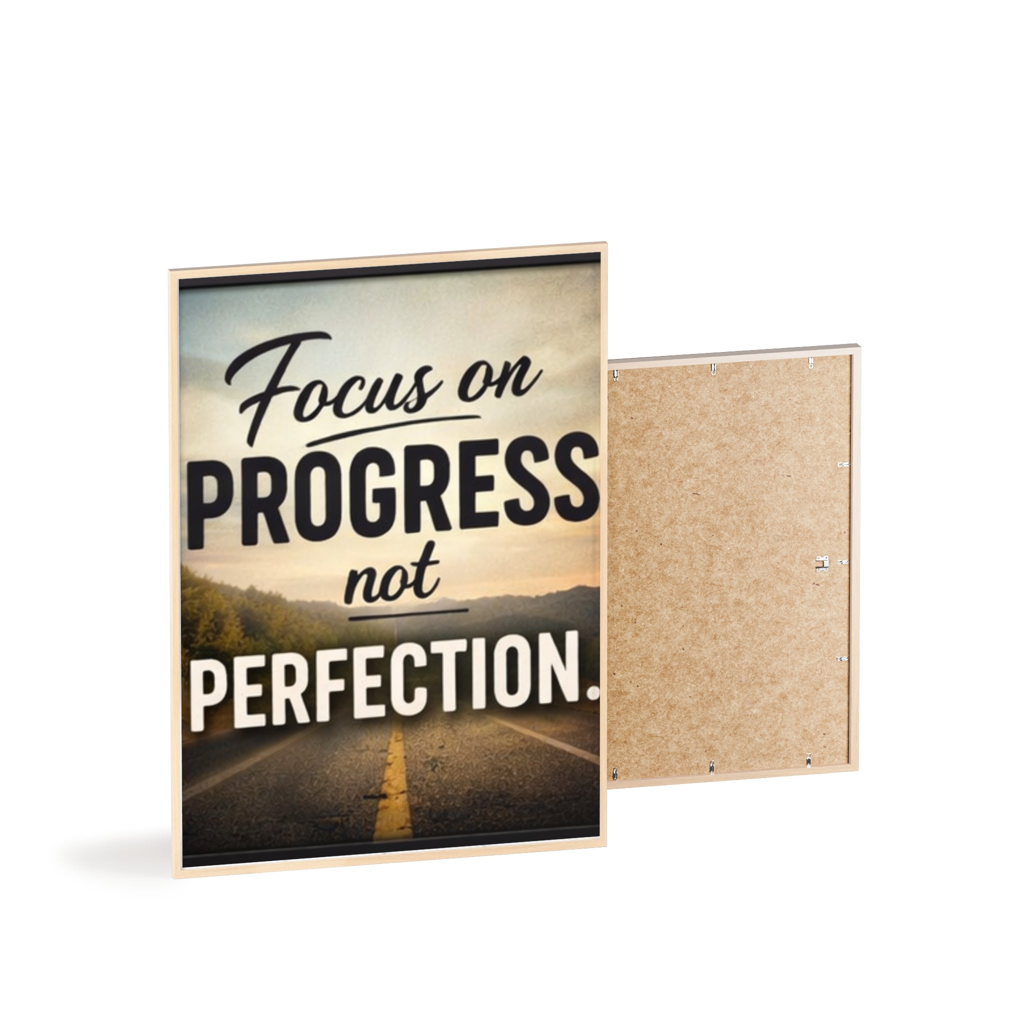 Focus on Progress Not Perfection Framed Poster — Motivational Wall Art