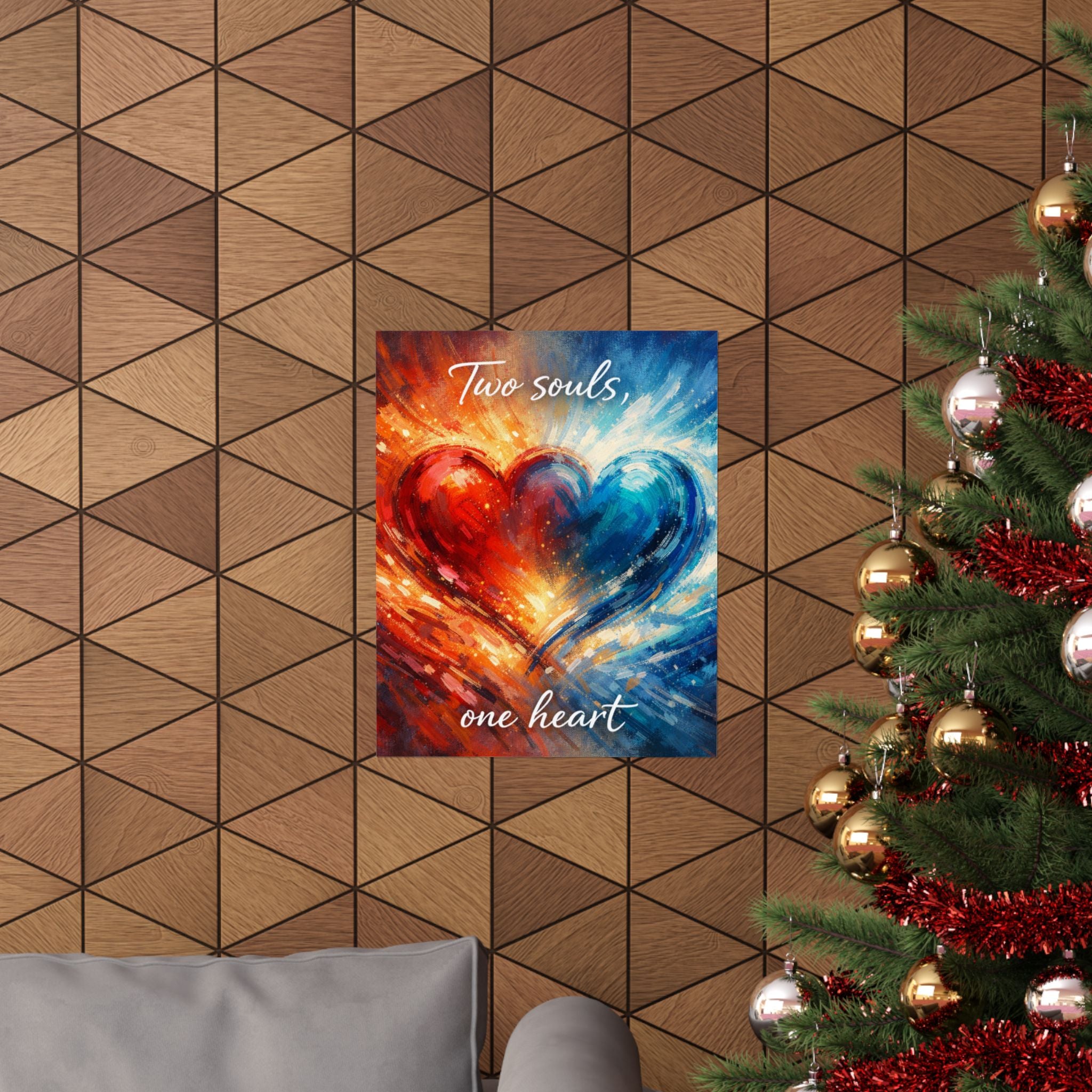 Two Souls One Heart Romantic Matte Poster