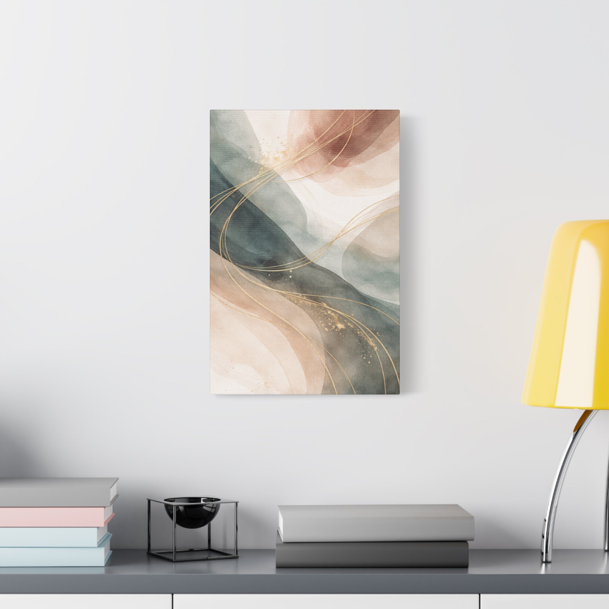 Abstract Coastal Waves Matte Canvas — Stretched Wall Art