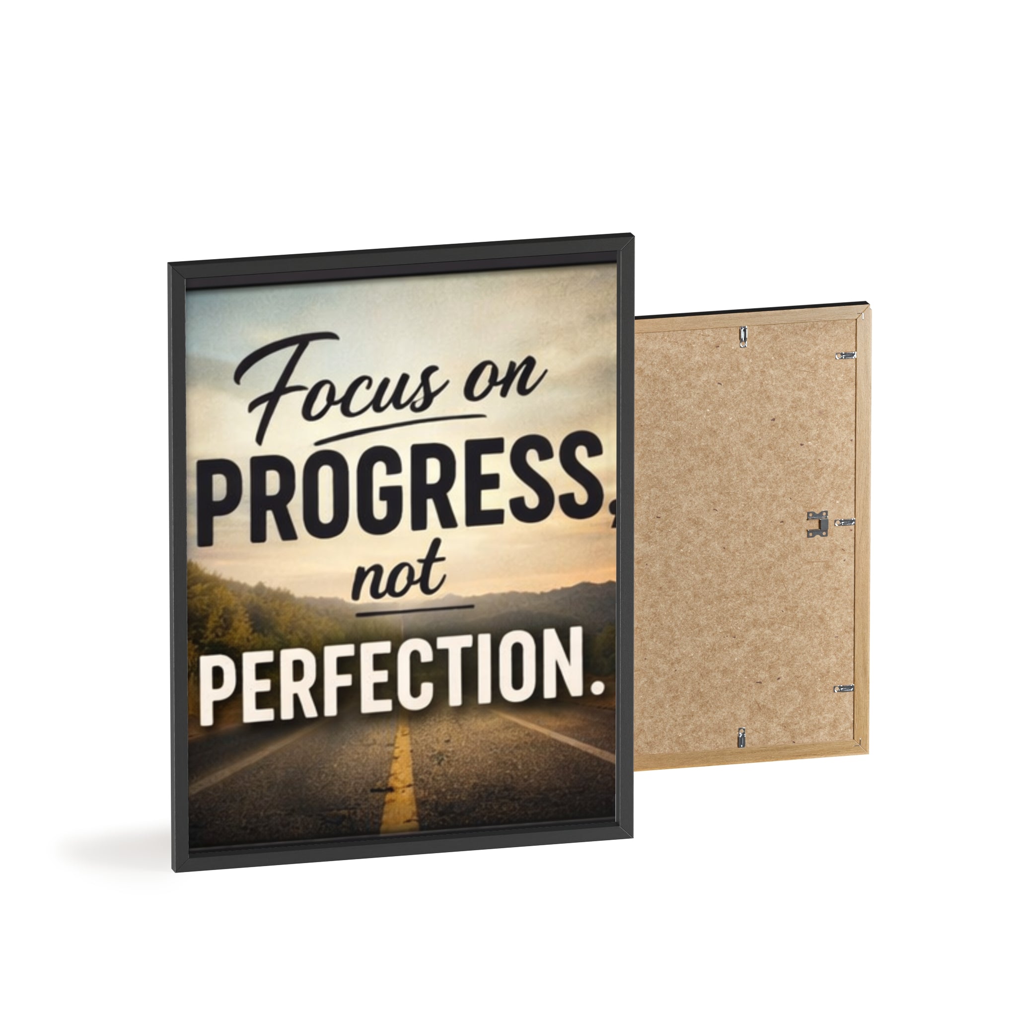 Focus on Progress Not Perfection Framed Poster — Motivational Wall Art