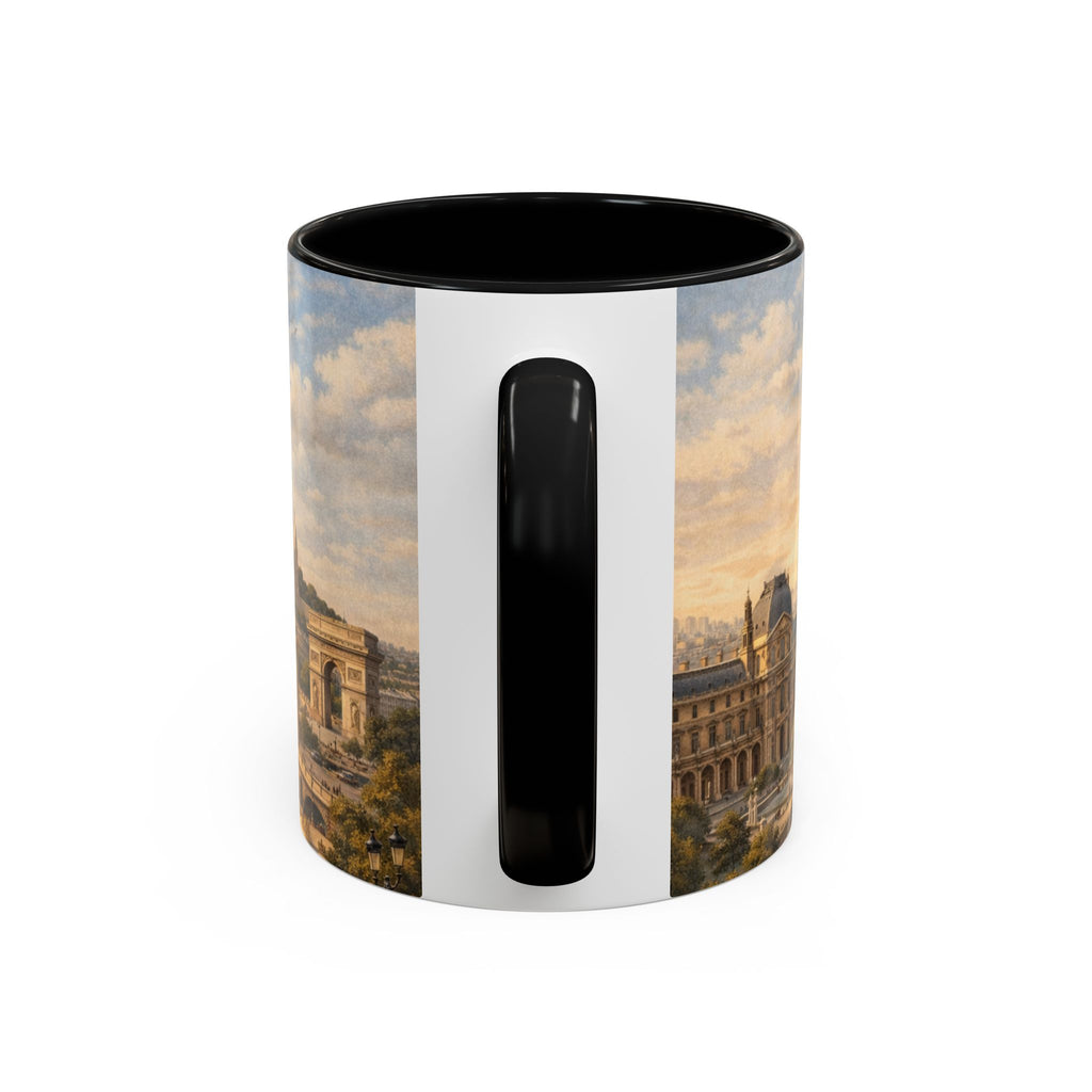 Paris Vintage Skyline Coffee Mug Eiffel Tower and Sacré‑Cœur