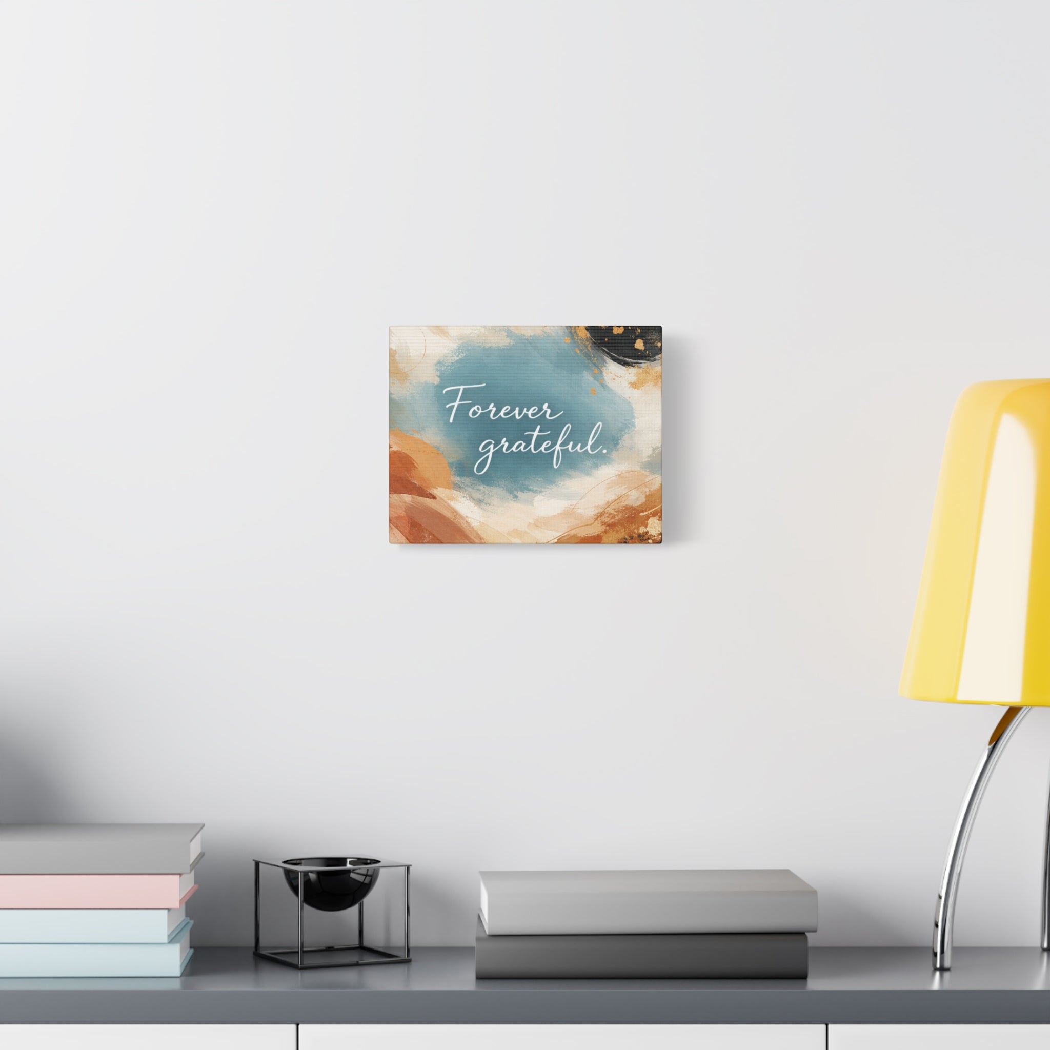 Forever Grateful Canvas Wall Art Inspirational Abstract Home Decor