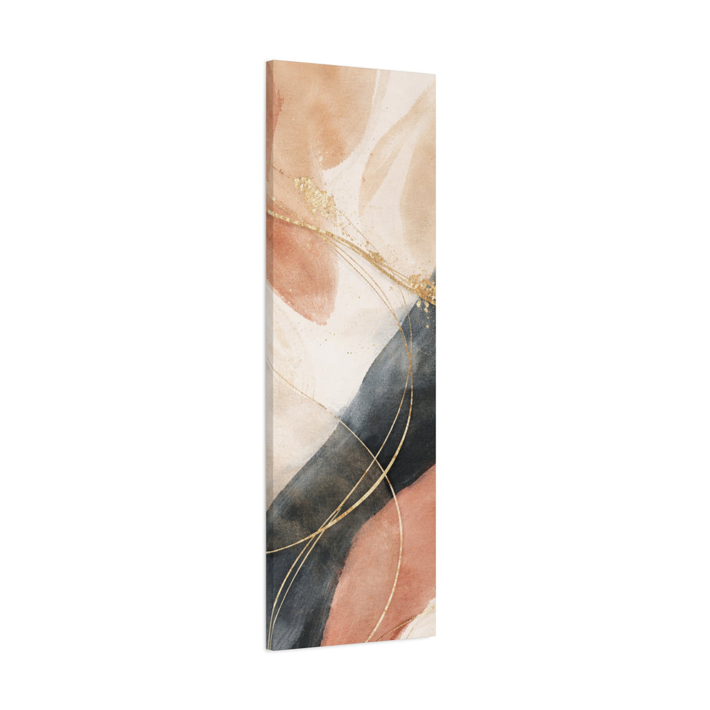 Abstract Blush & Gold Matte Canvas Print