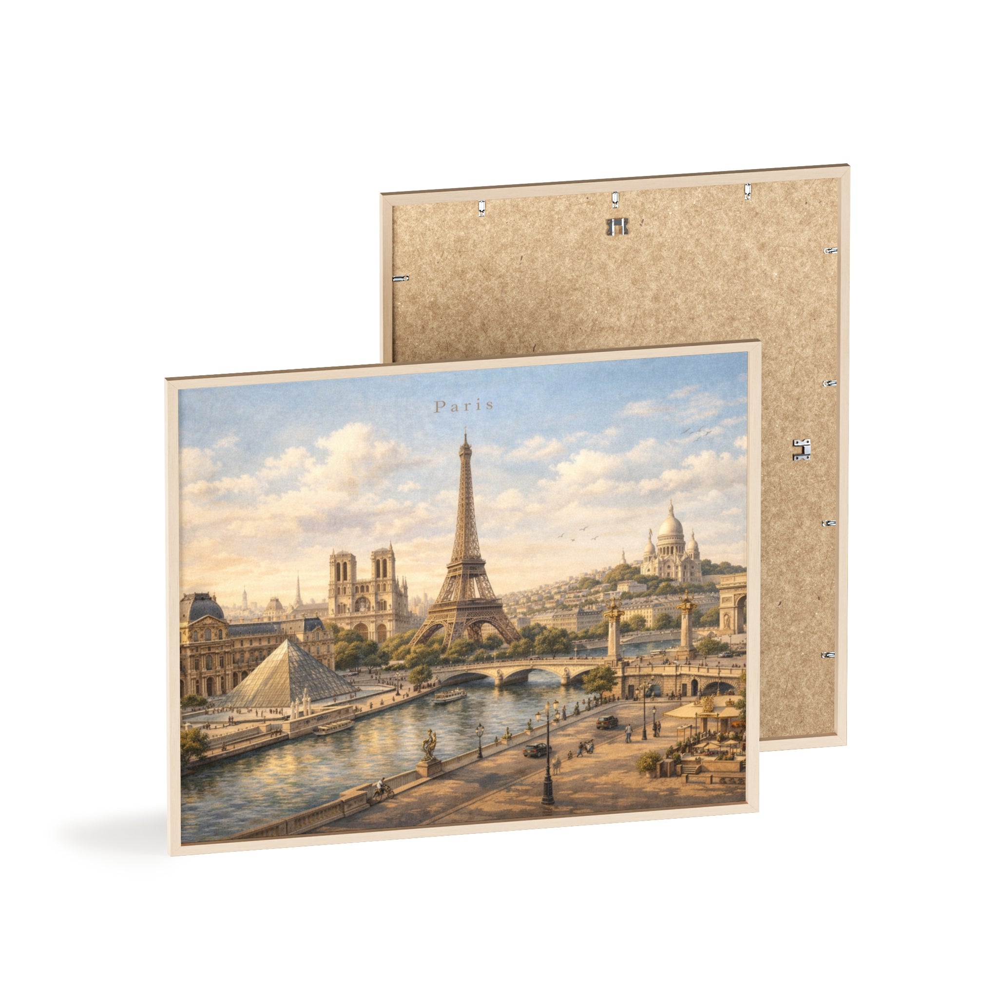 Paris Eiffel Tower Wood Framed Poster