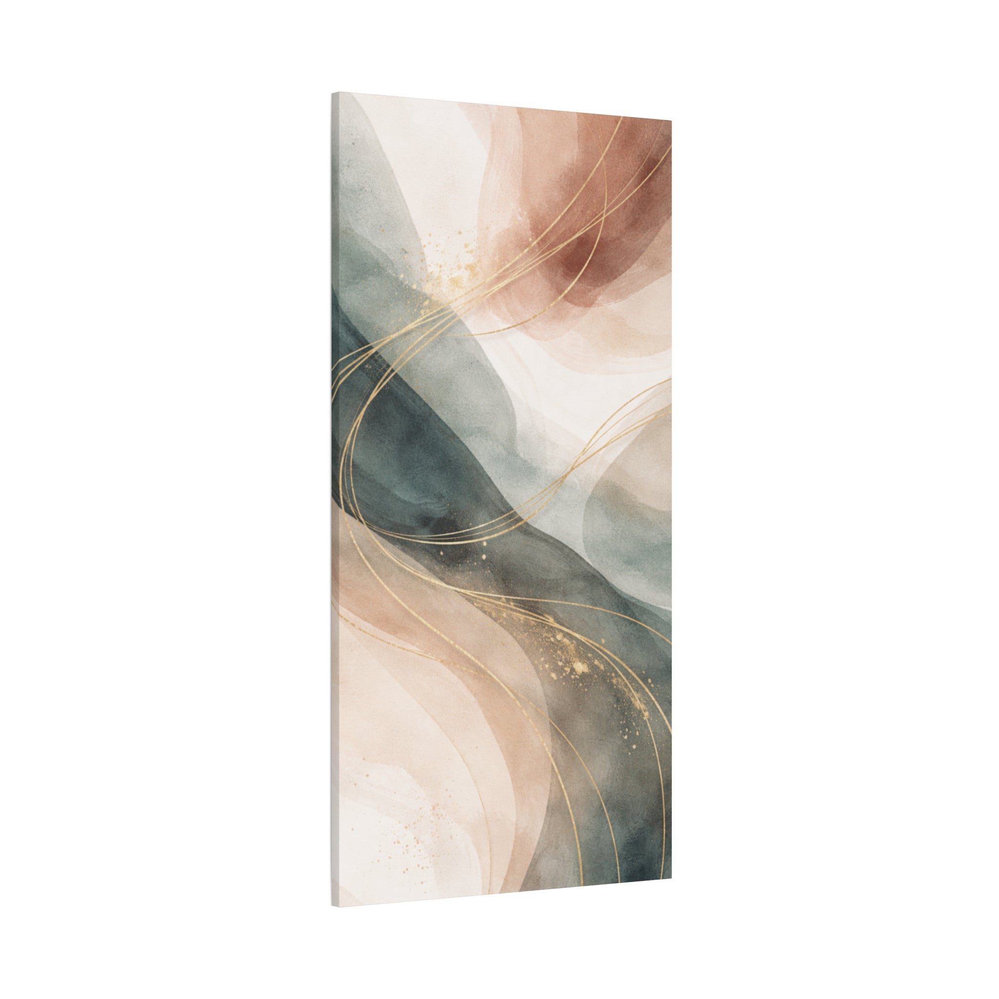 Abstract Coastal Waves Matte Canvas — Stretched Wall Art