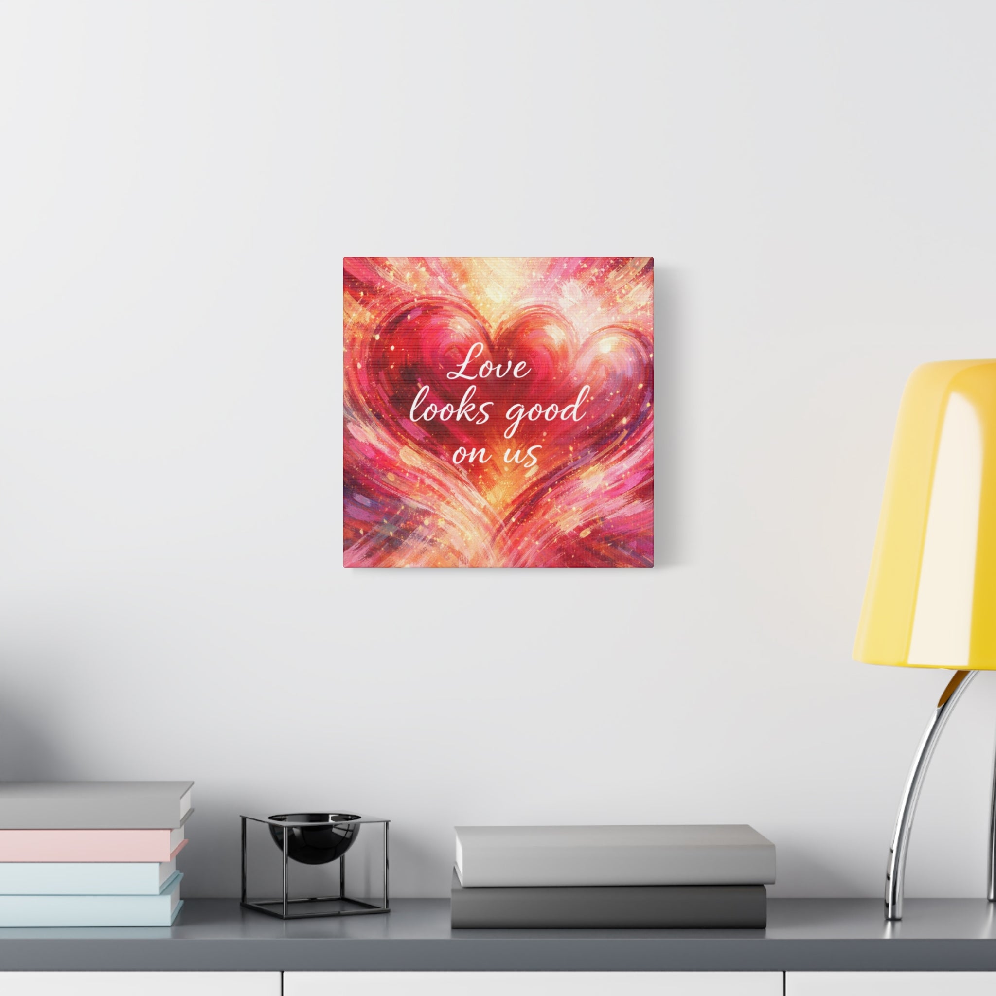 Love Looks Good On Us Matte Canvas Wall Art