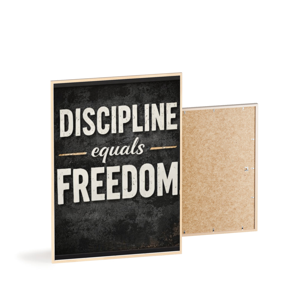 Discipline Equals Freedom Framed Poster