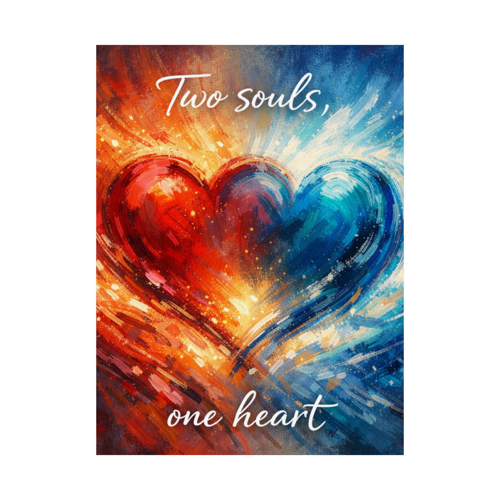 Two Souls One Heart Romantic Matte Poster