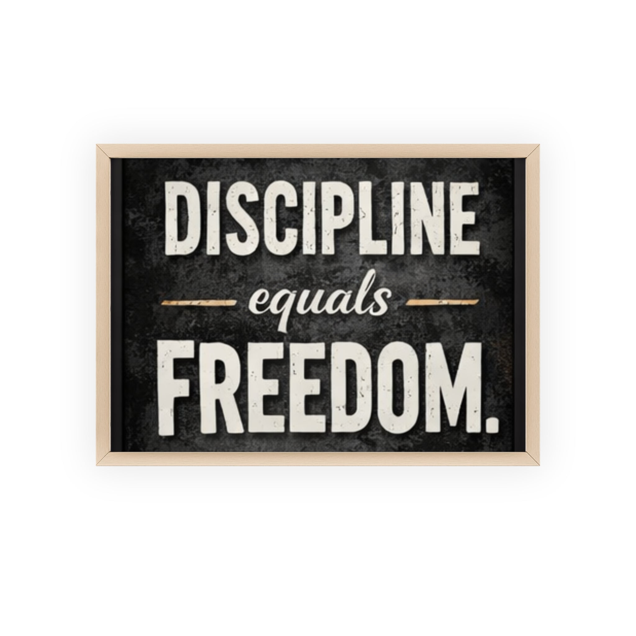 Discipline Equals Freedom Framed Poster