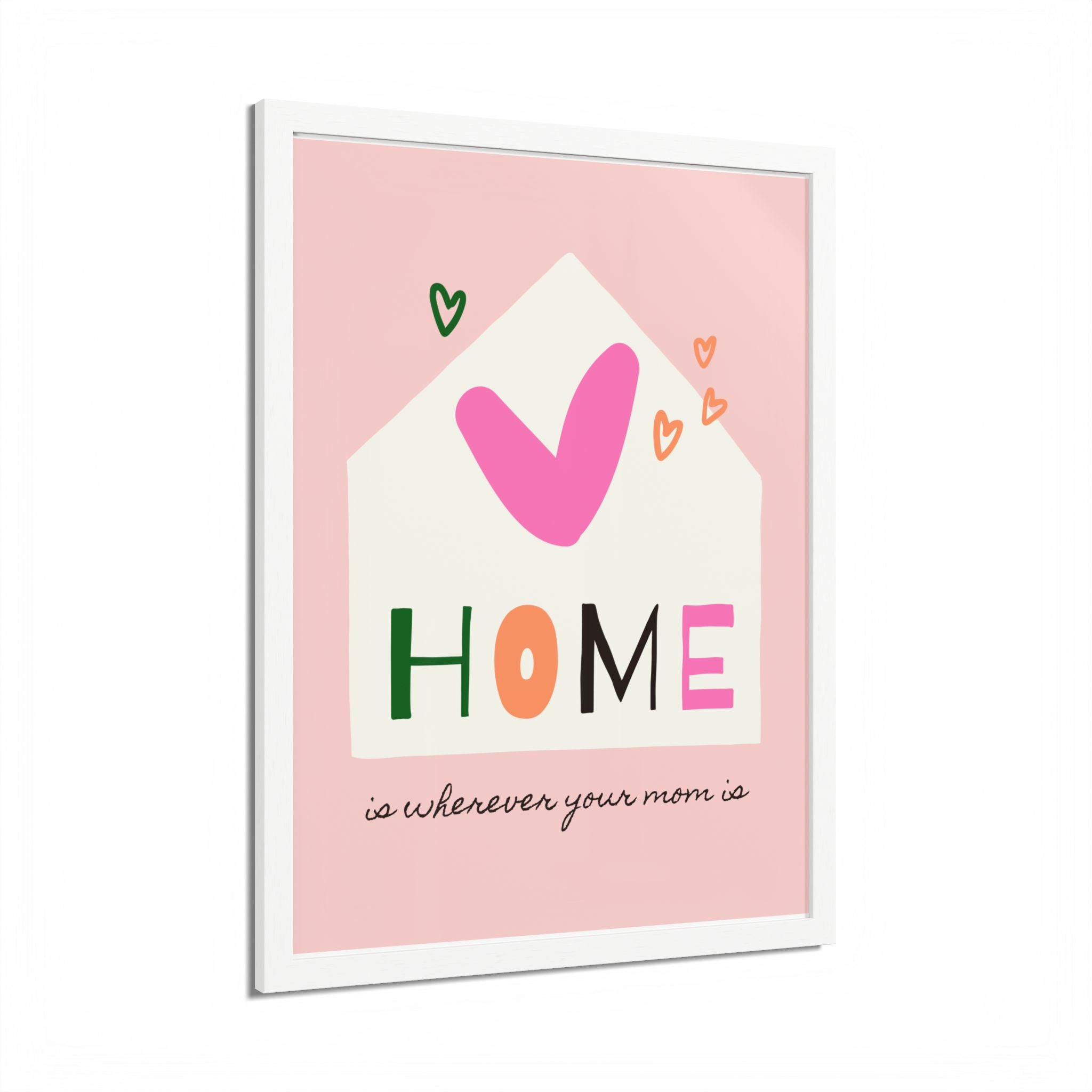 Home Is Wherever Your Mom Is - Framed Poster