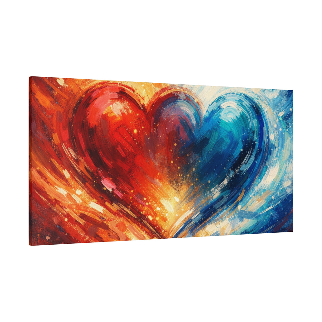 Two Souls One Heart Abstract Heart Canvas