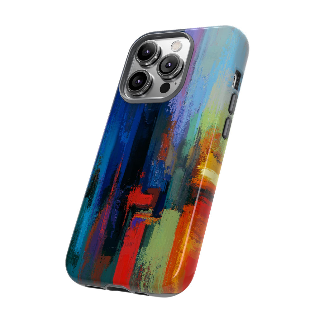 Abstract Colorblock Vibrant Protective iPhone Tough Case