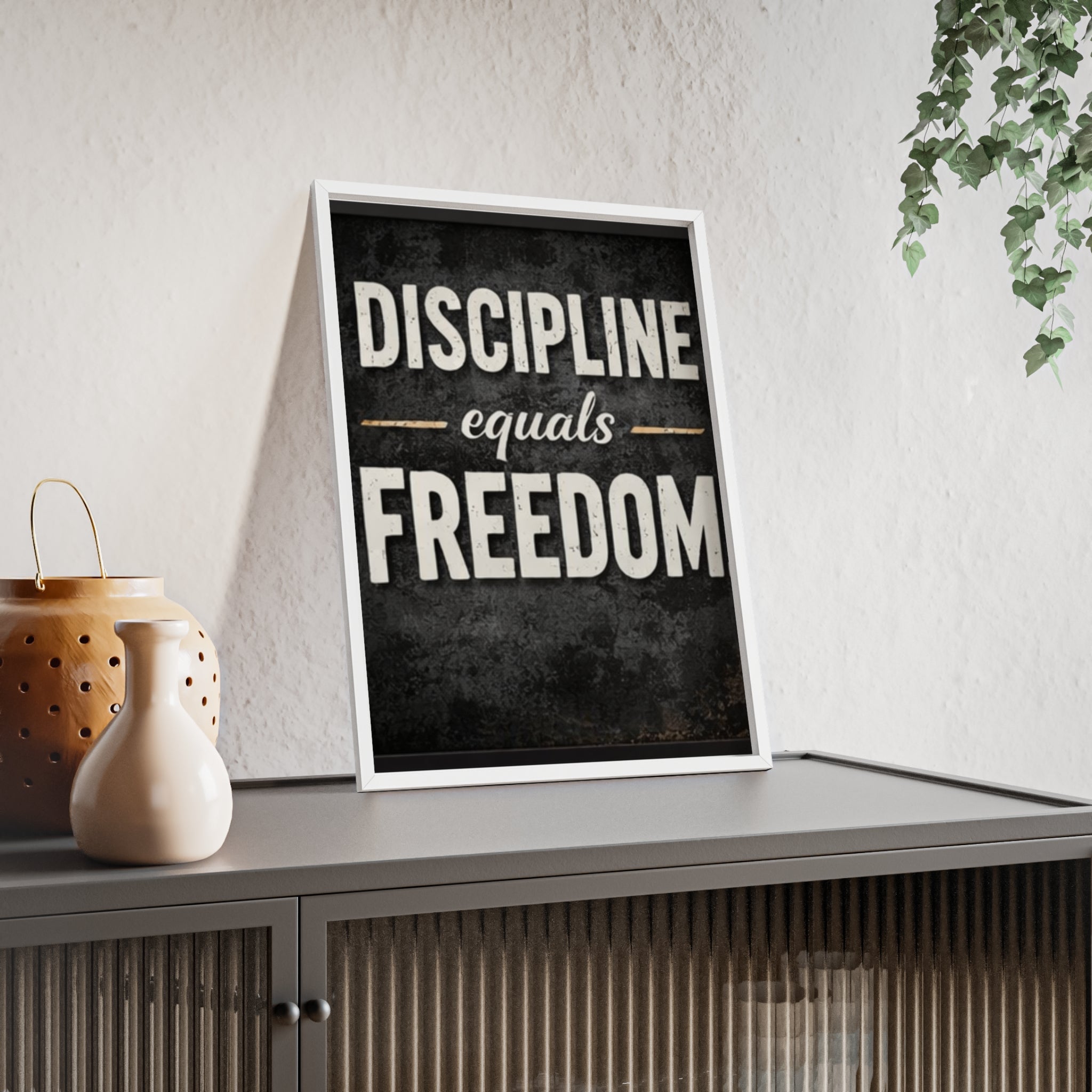 Discipline Equals Freedom Framed Poster