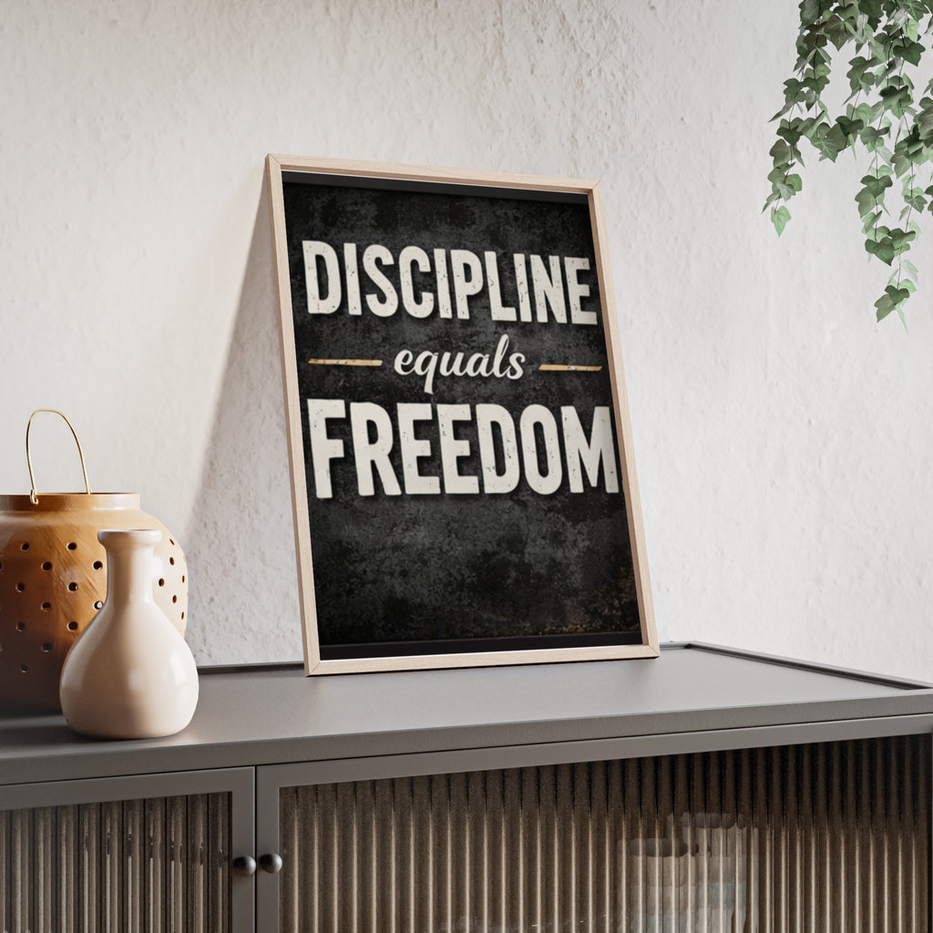 Discipline Equals Freedom Framed Poster